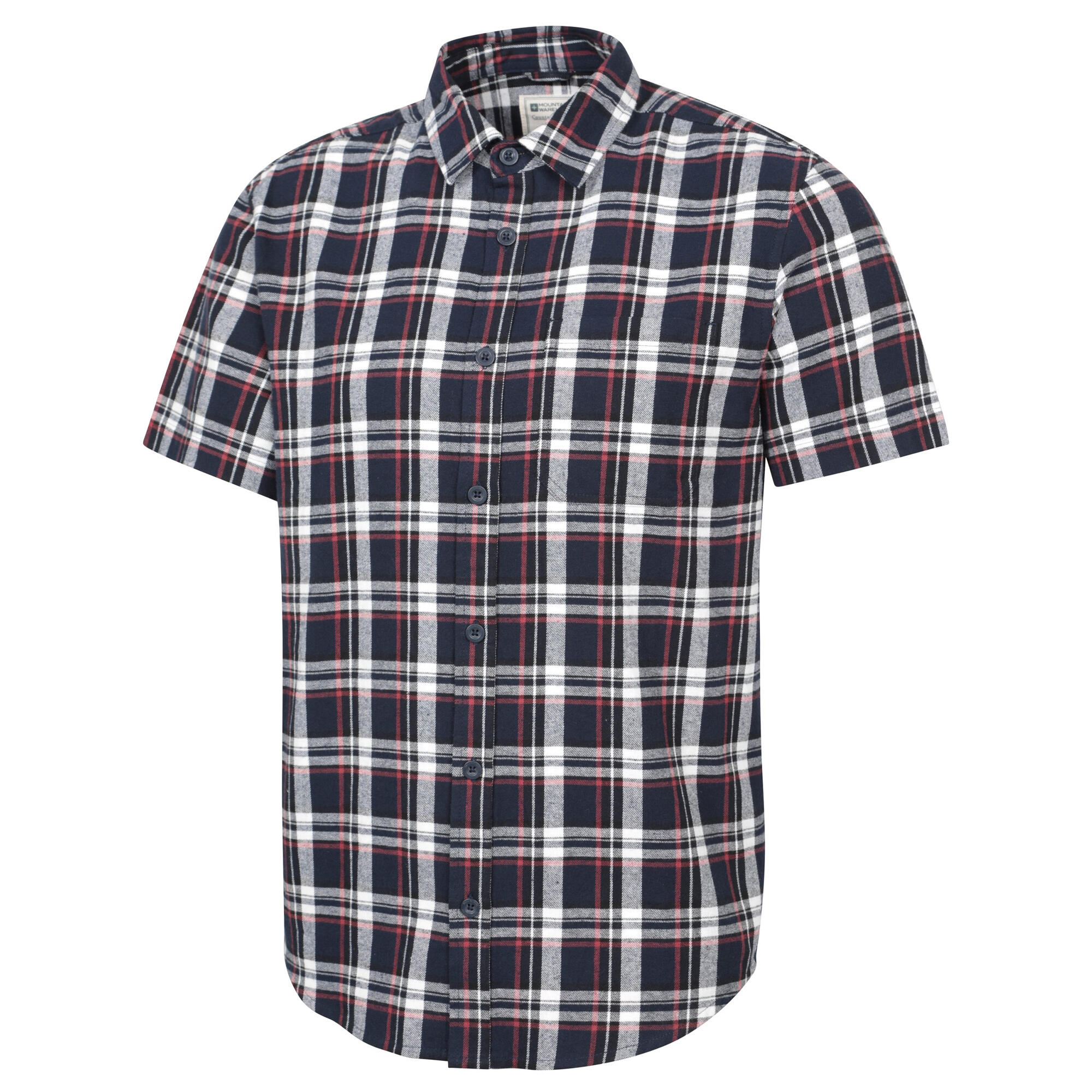 Camicia Maniche Corte Uomo Mountain Warehouse Trace Blu 3/3
