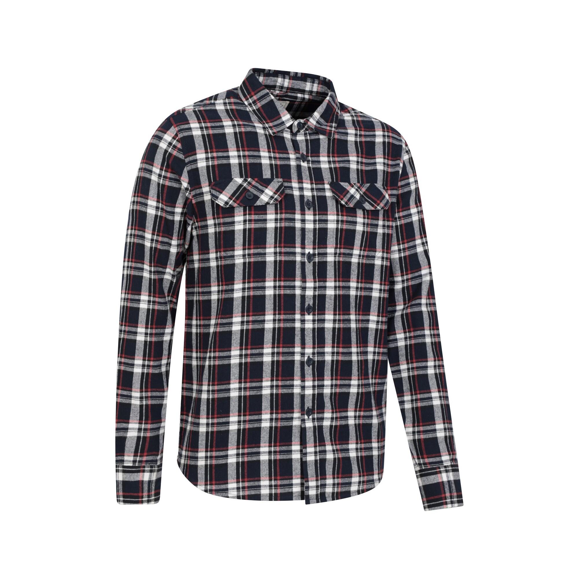 Camicia Manica Lunga Uomo Mountain Warehouse Trace Blu 3/4
