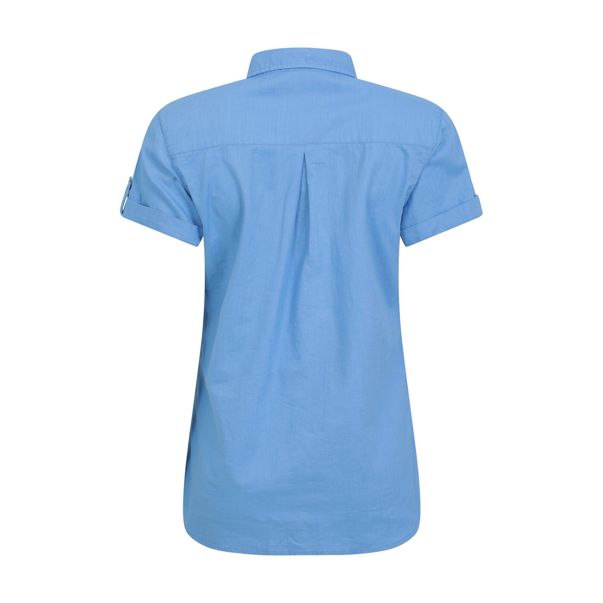 "Coconut" Hemd für kurzärmlig Damen Leuchtend Blau 2/4