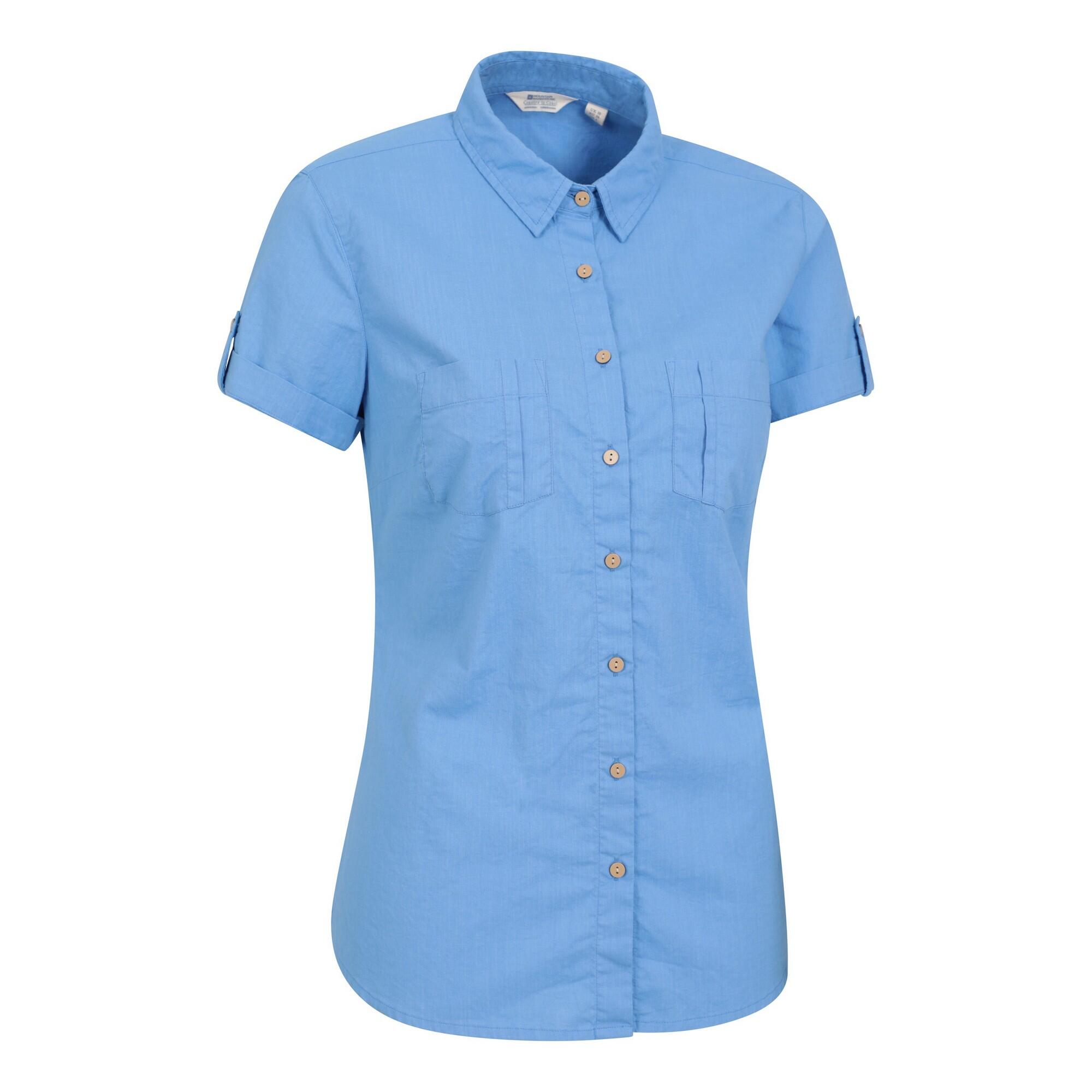 "Coconut" Hemd für kurzärmlig Damen Leuchtend Blau 4/4