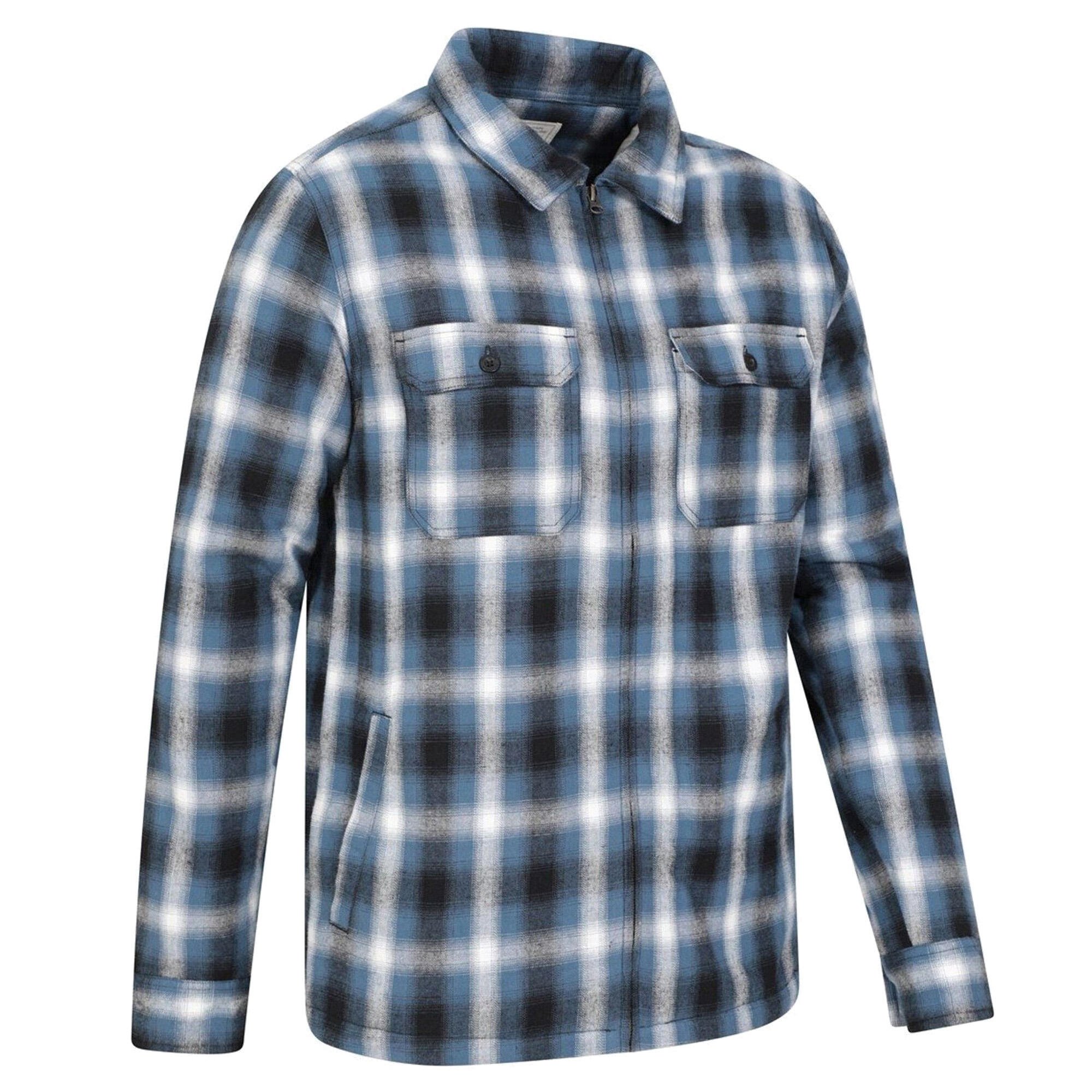 Mens Stream II Flannel Lined Shirt (Blue) 3/3