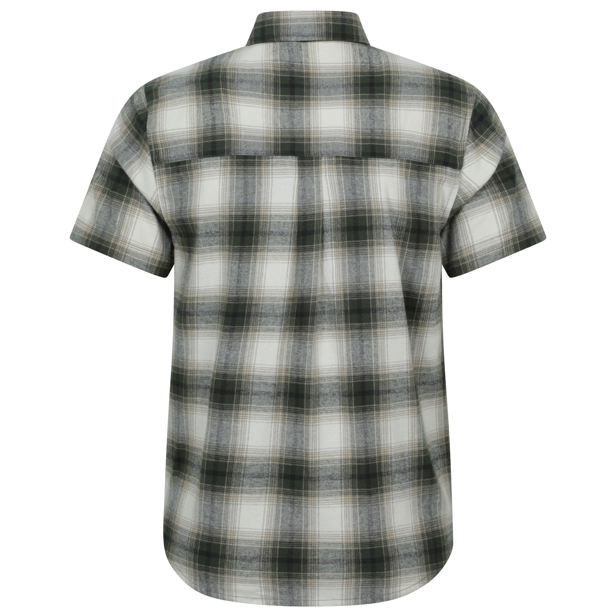 Mens Trace Flannel ShortSleeved Shirt (Green) 2/3