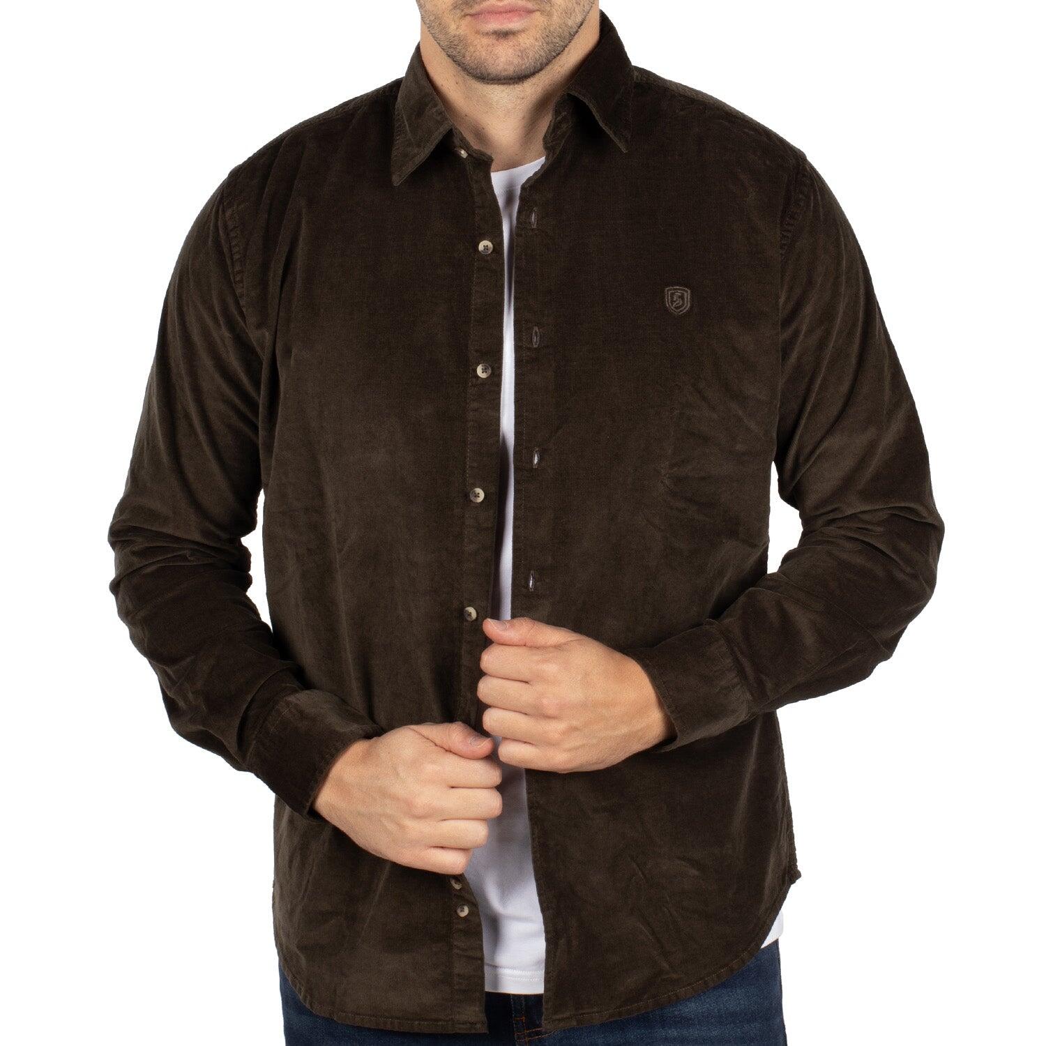 Shilton - Chemise Smooth Velours Homme - Chemise Manches Longues - Vert - Decathlon