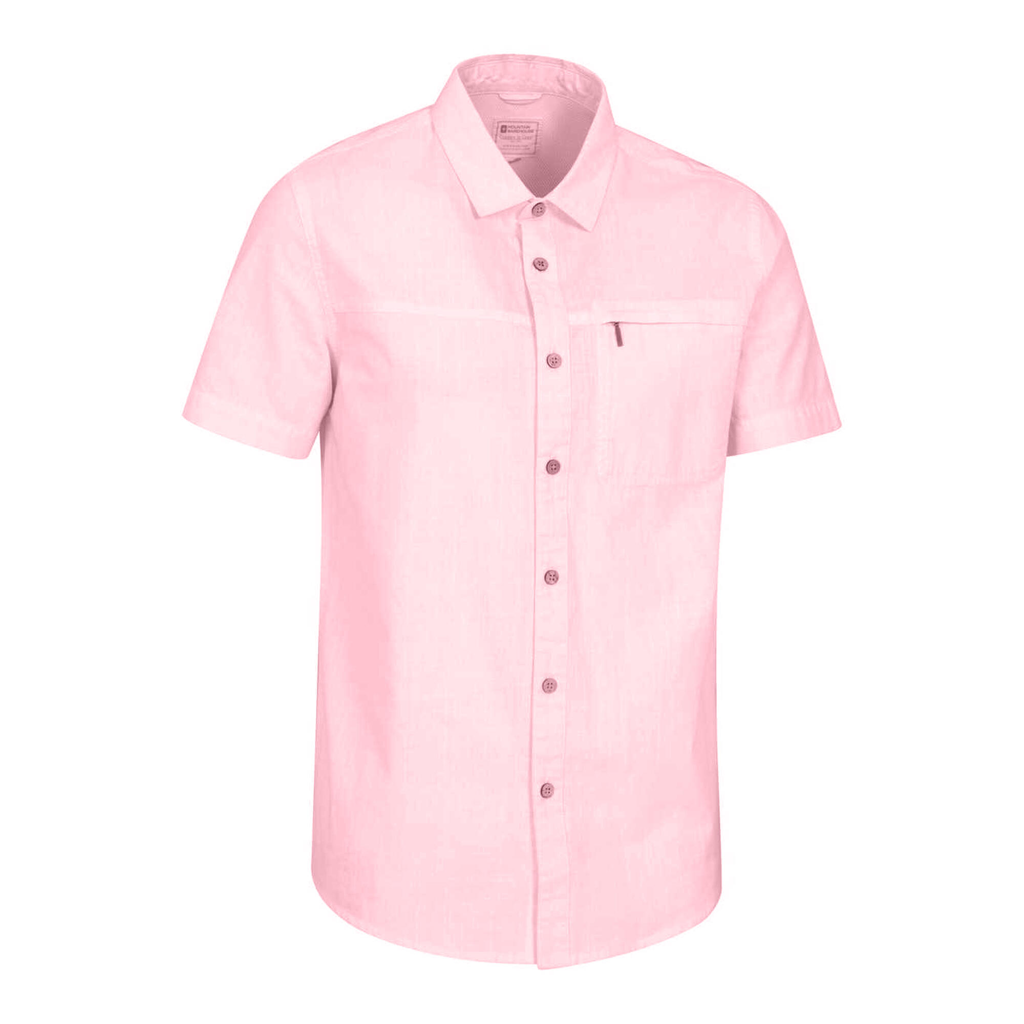 Camicia Maniche Corte Uomo Mountain Warehouse Coconut Rosa Chiaro 4/4