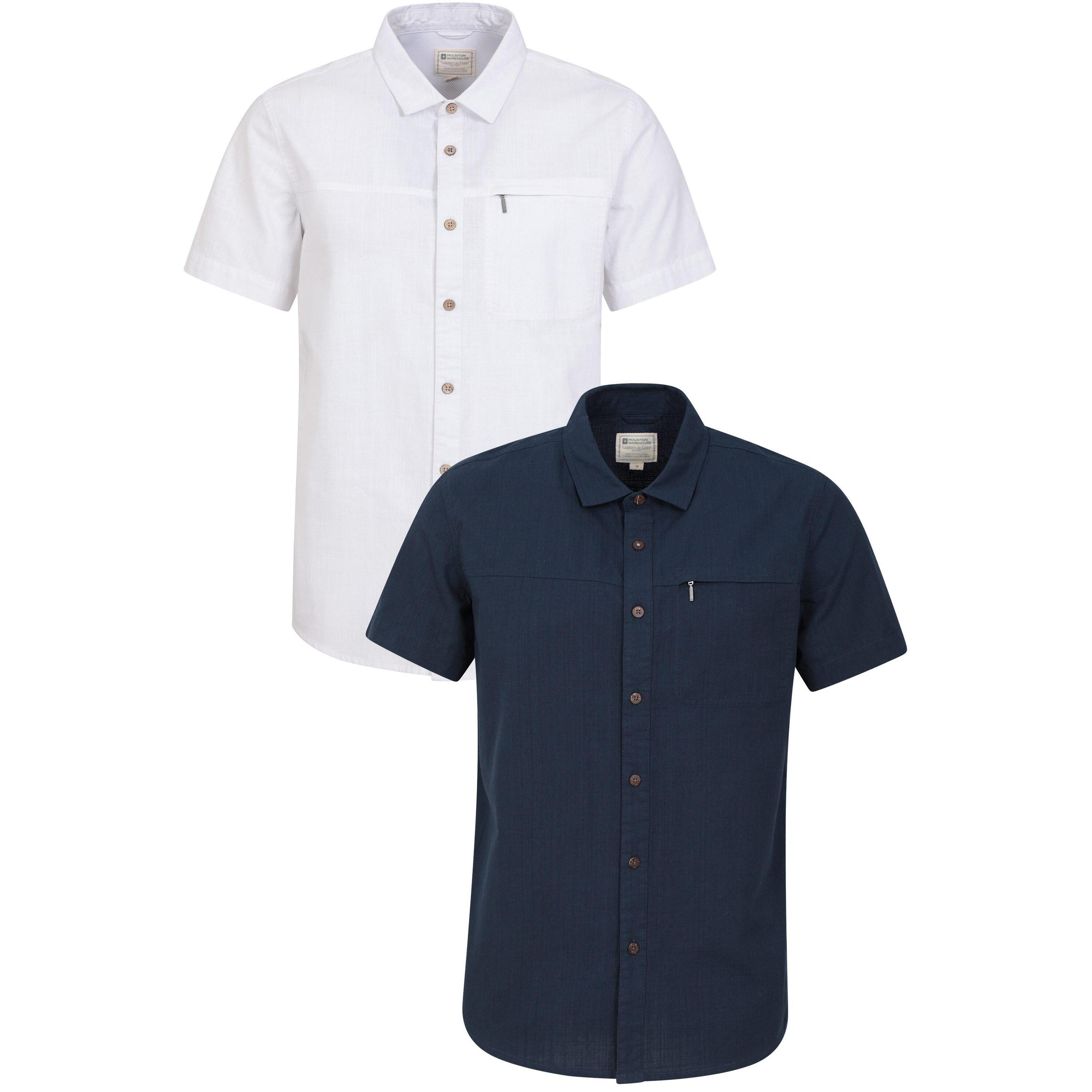 MOUNTAIN WAREHOUSE Camicia Struttura Maniche Corte Uomo Misura Confezione 2 Mountain Warehouse