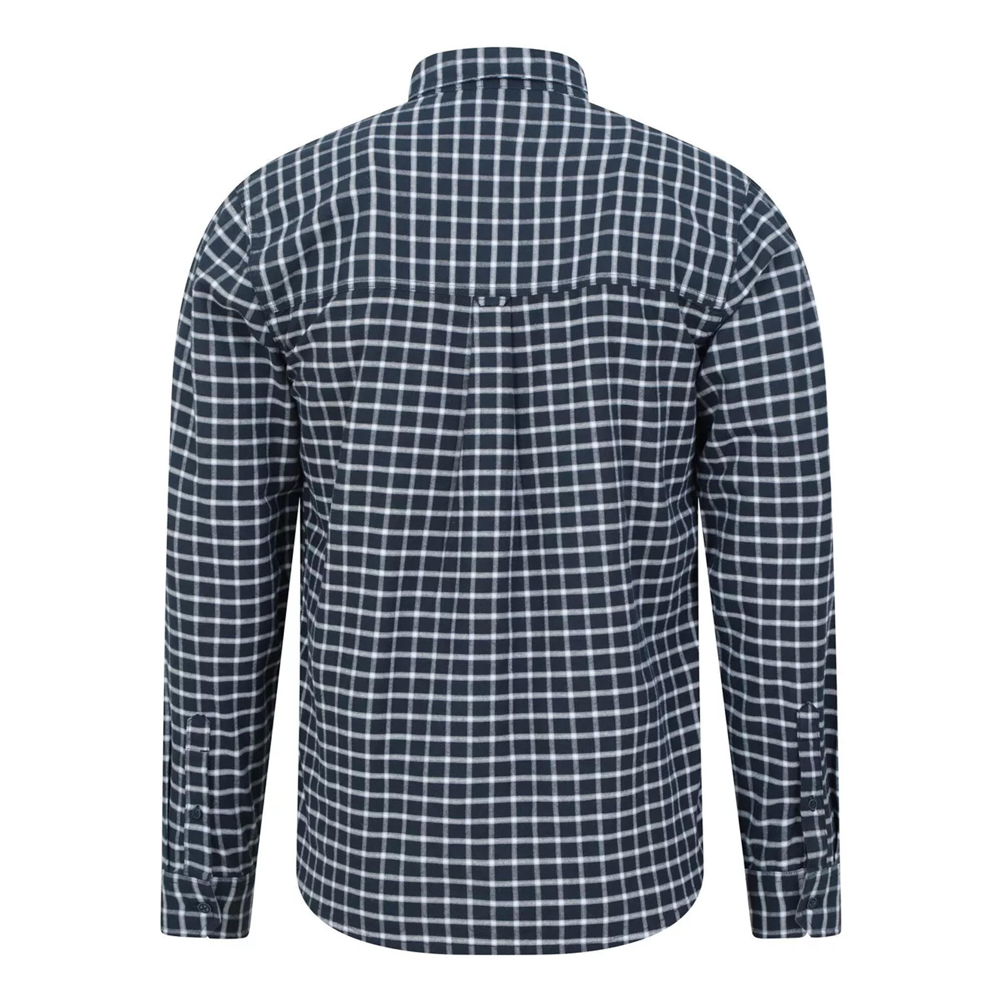Camicia A Quadri Uomo Mountain Warehouse Driftwood Blu Scuro 2/4