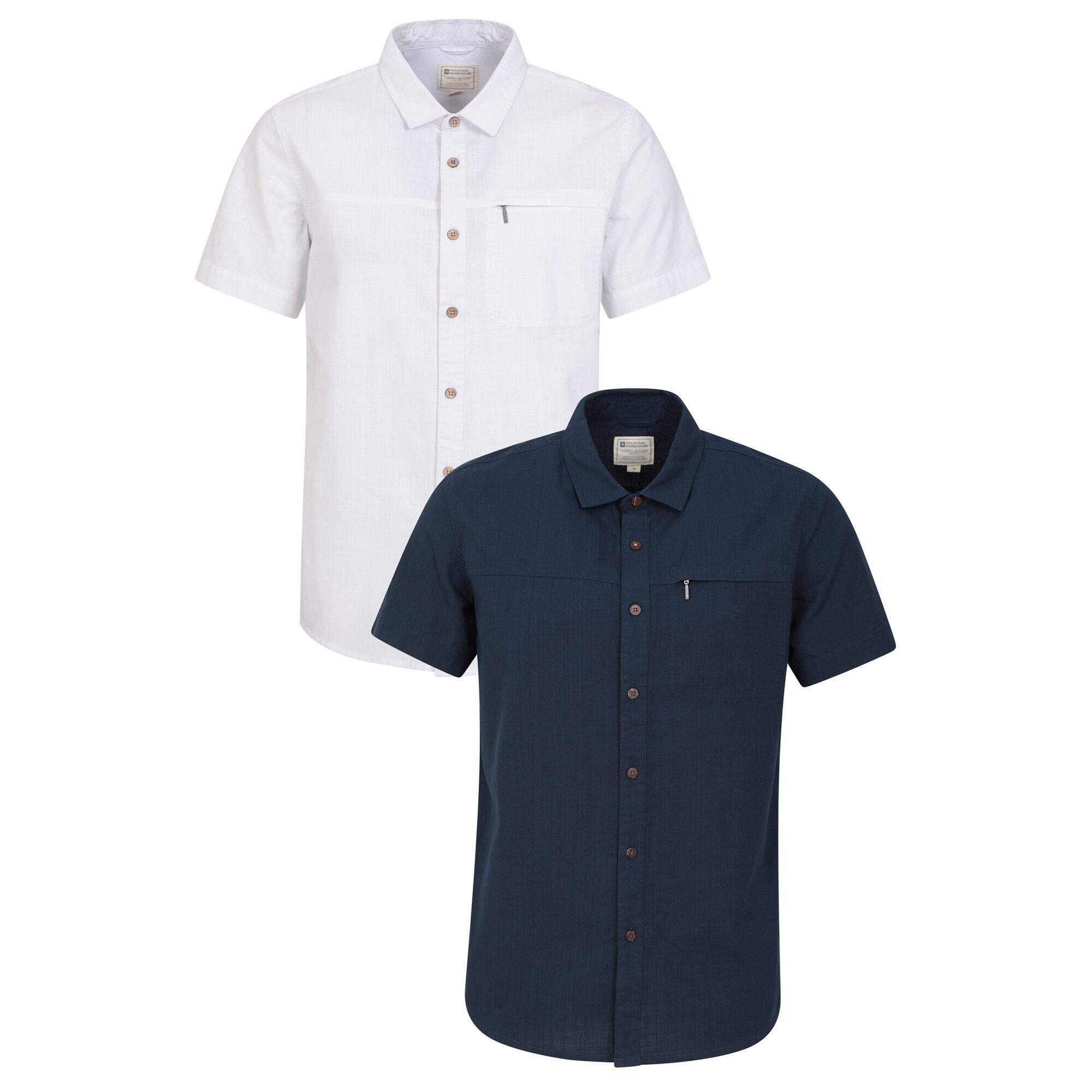 MOUNTAIN WAREHOUSE Camicia Struttura Maniche Corte Uomo Misura Confezione 2 Mountain Warehouse
