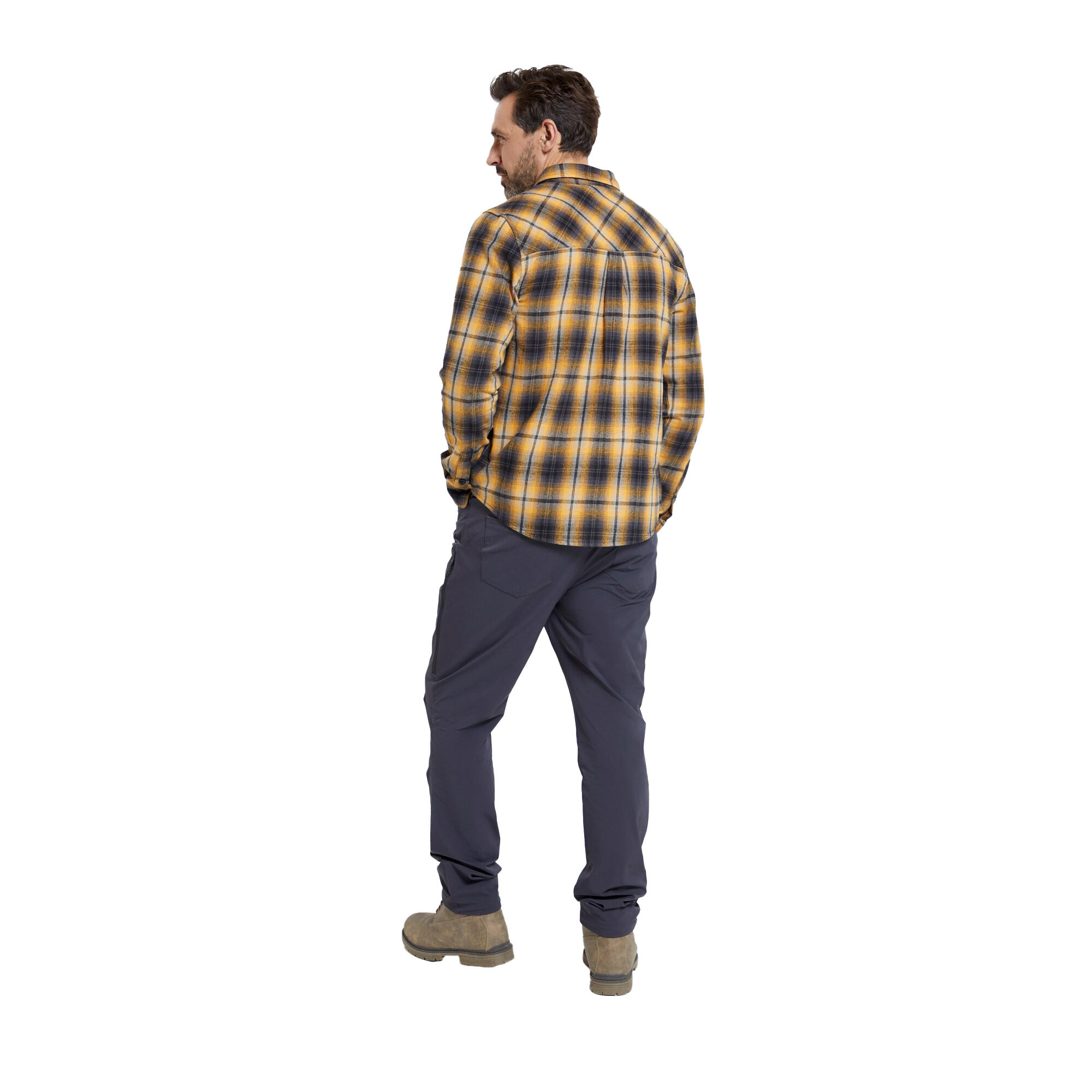 Camicia Manica Lunga Uomo Mountain Warehouse Trace Giallo Chiaro 2/4