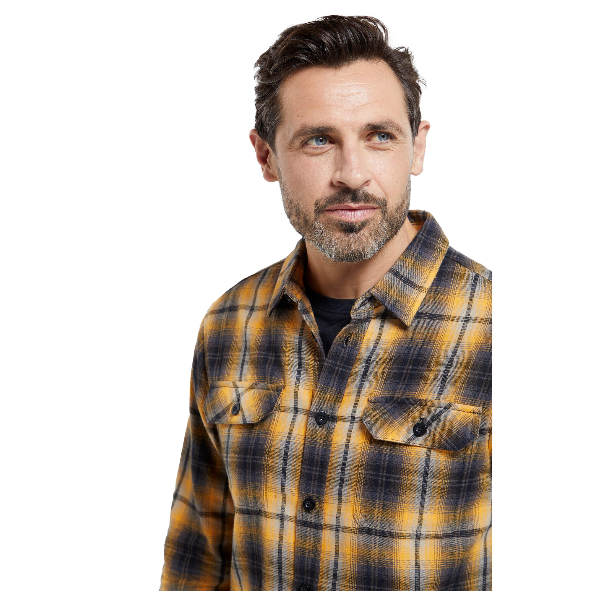 Camicia Manica Lunga Uomo Mountain Warehouse Trace Giallo Chiaro 4/4