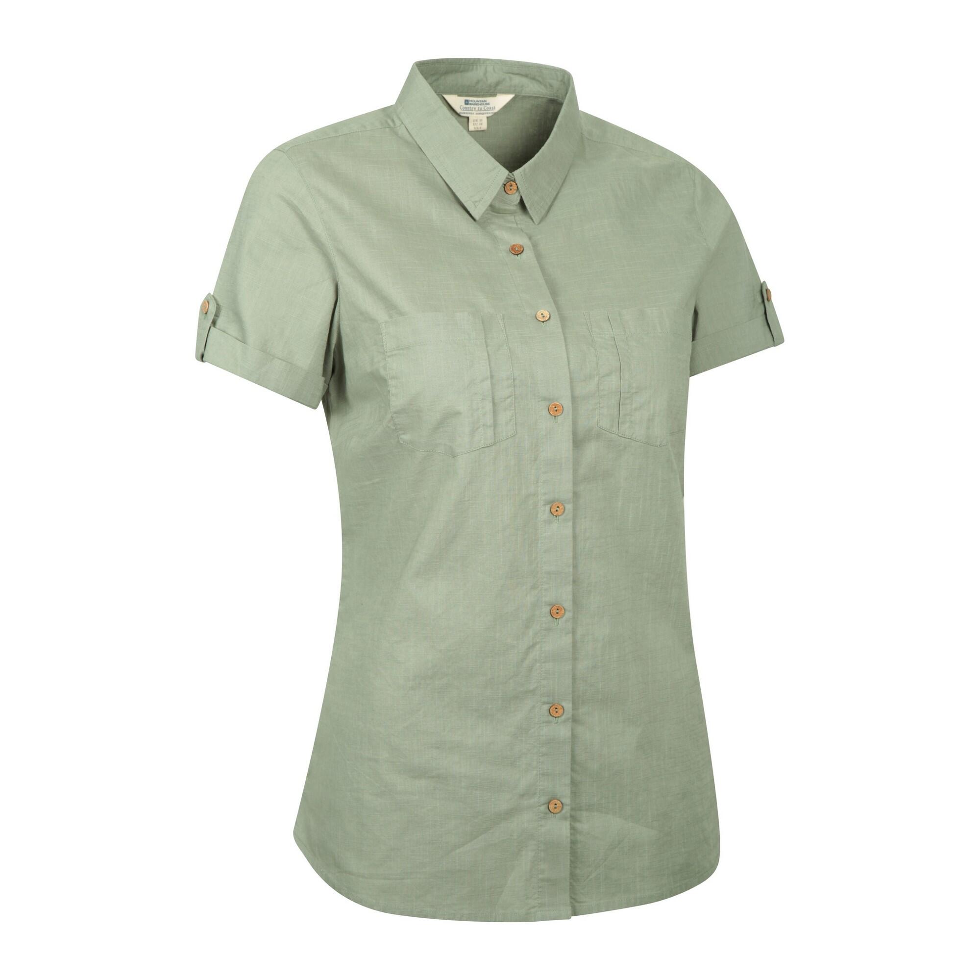 "Coconut" Hemd für kurzärmlig Damen Helles Khaki 4/4