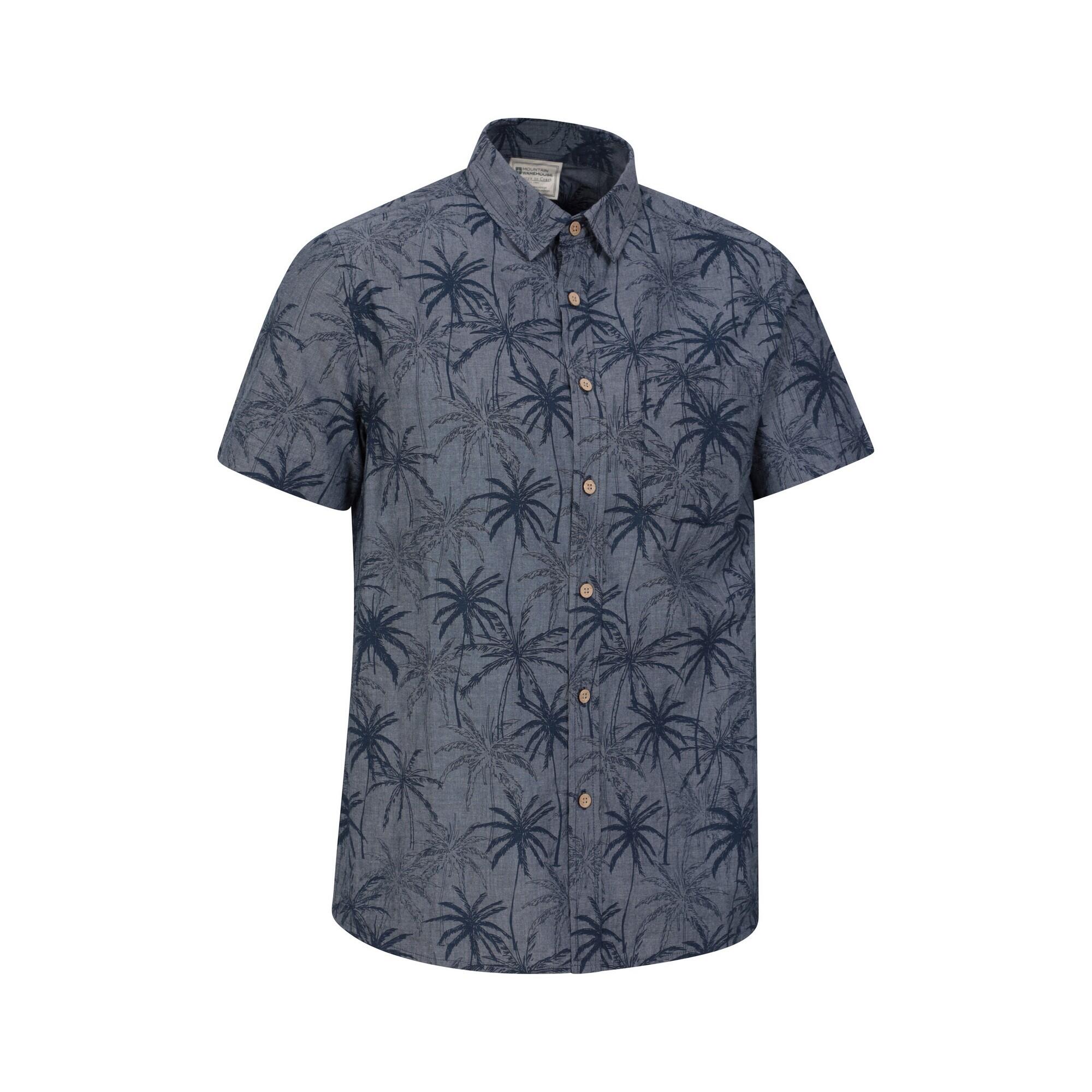 Camicia Palma Uomo Mountain Warehouse Tropical Blu Scuro 3/4