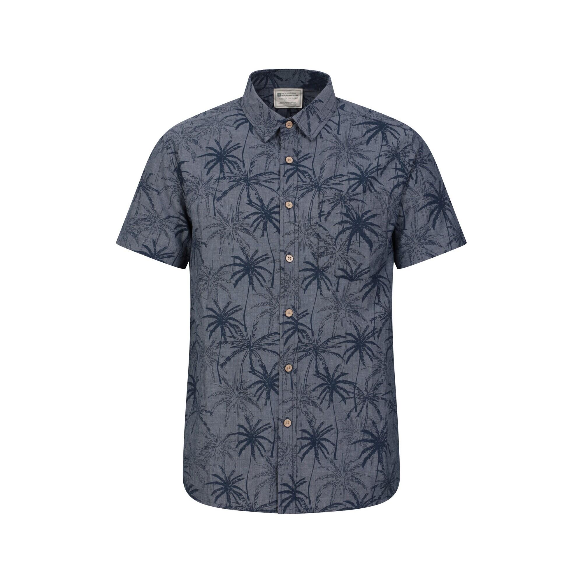 MOUNTAIN WAREHOUSE Mens Tropical Palm Tree Shirt (Dark Blue)