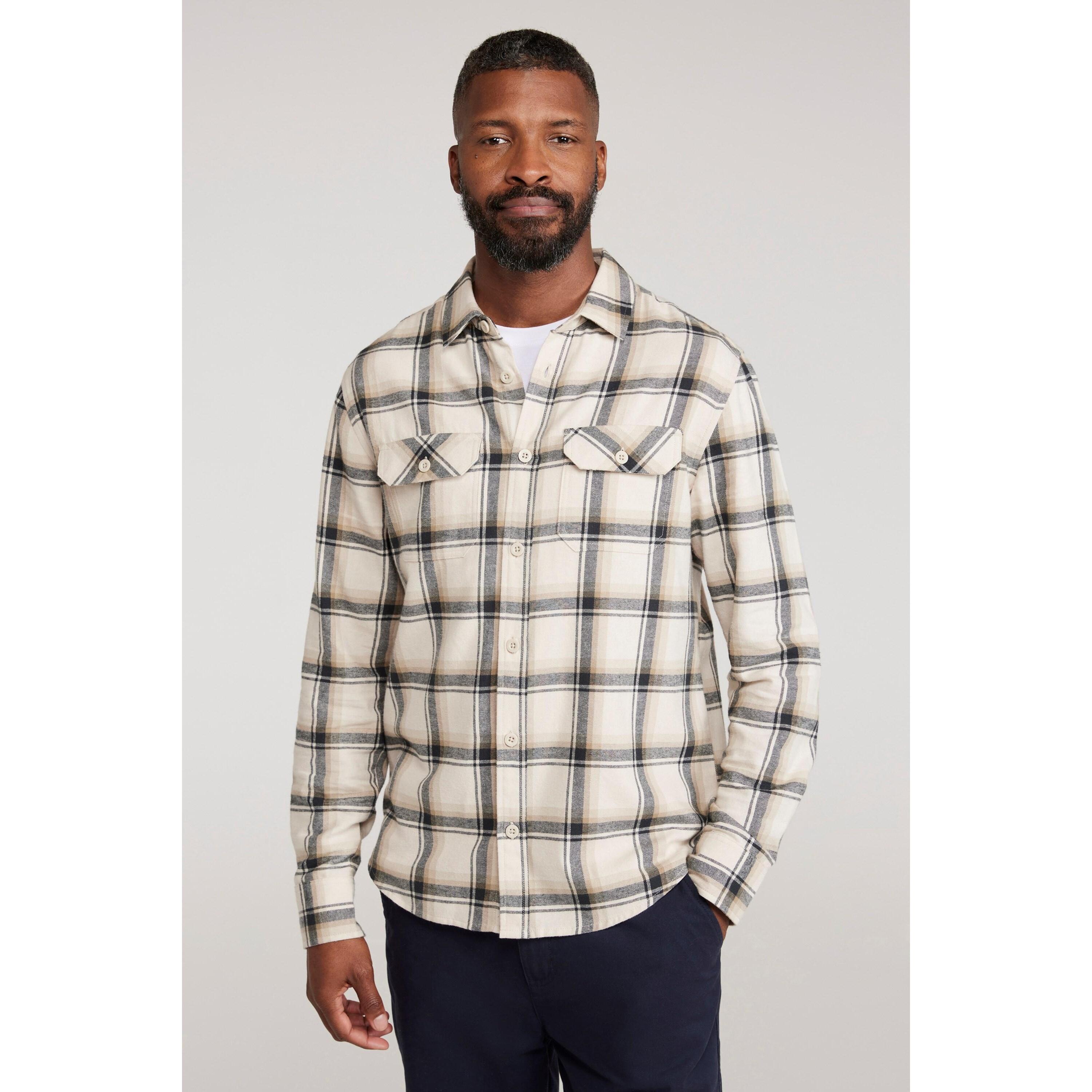MOUNTAIN WAREHOUSE Camicia Manica Lunga Uomo Mountain Warehouse Trace Bianco Spento