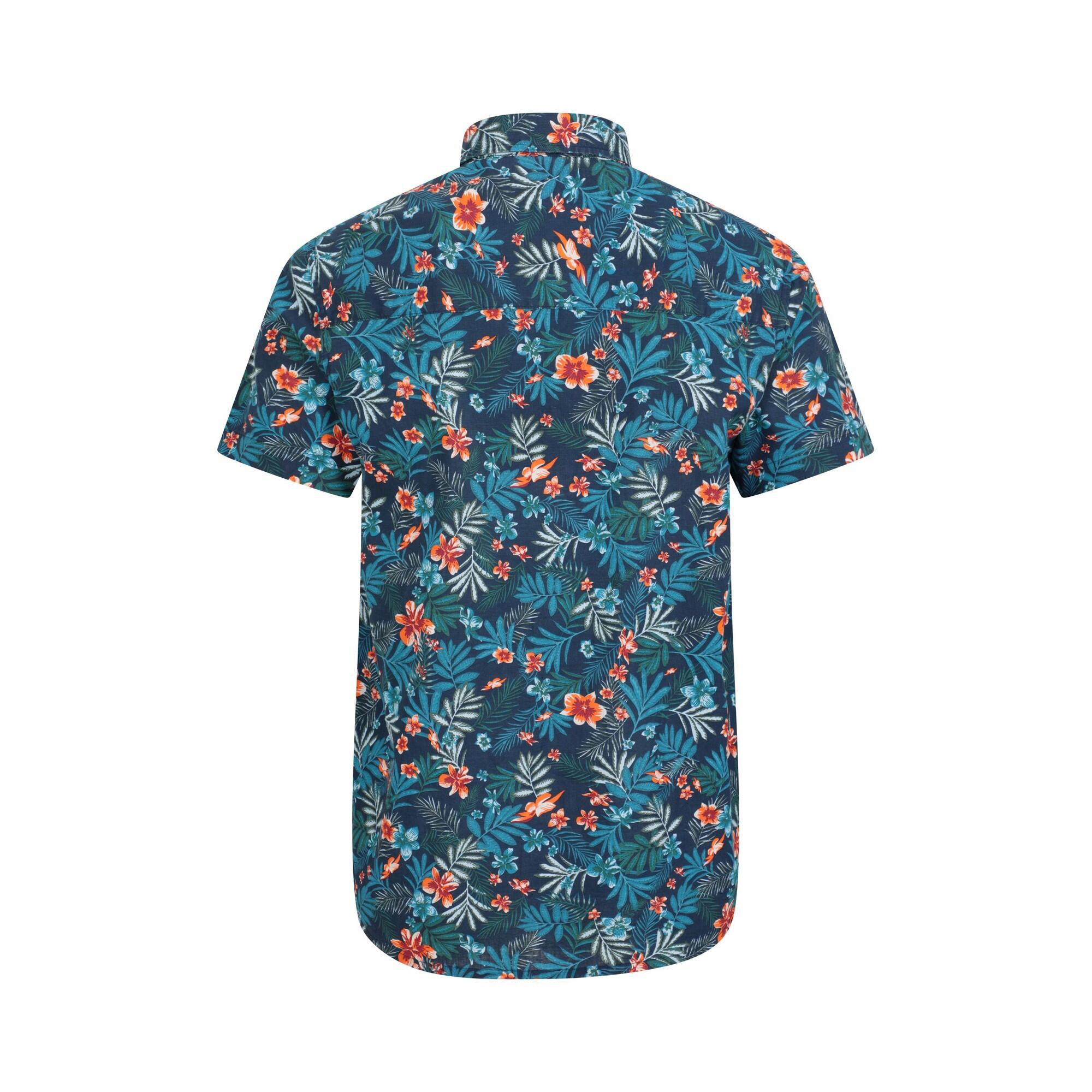 Camicia Tropicale Maniche Corte Uomo Mountain Warehouse Blu Navy 2/4