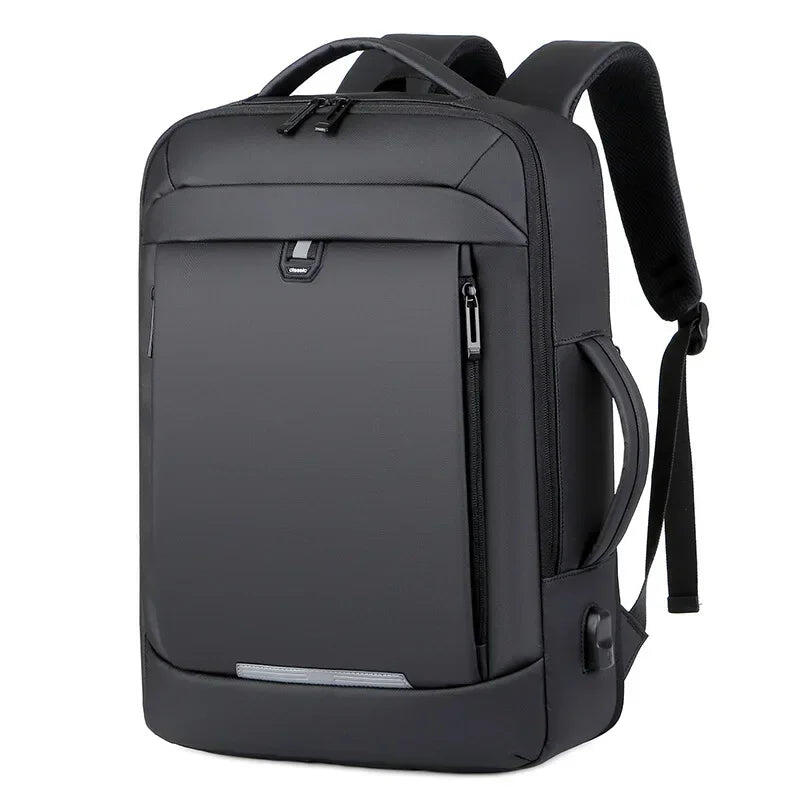 NNEOBA Leather Laptop Backpack Black