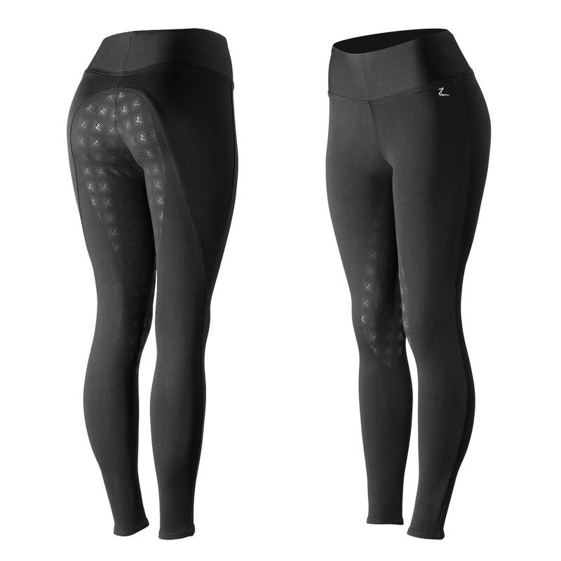 Legging Culotte D'équitation Horze - Noir, Taille US 30 (entrejambe 26)