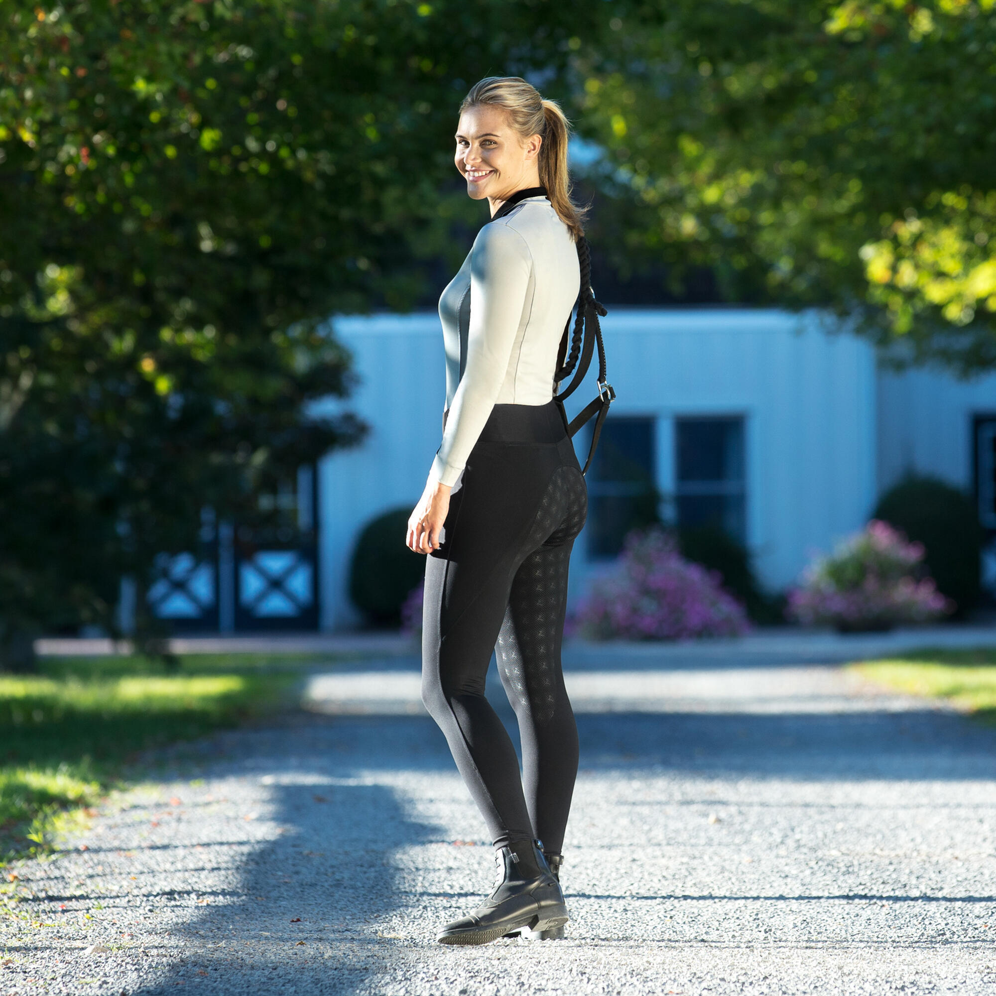 Legging d'équitation super souple à fond intégral femme Horze Juliet 4/5