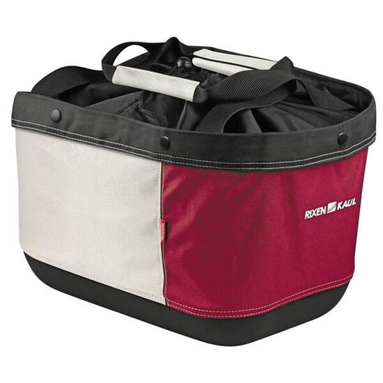 Klickfix Shoppertasche Alingo GT rot/creme, 41x29x24cm f. Rackt.-Gepäcktr