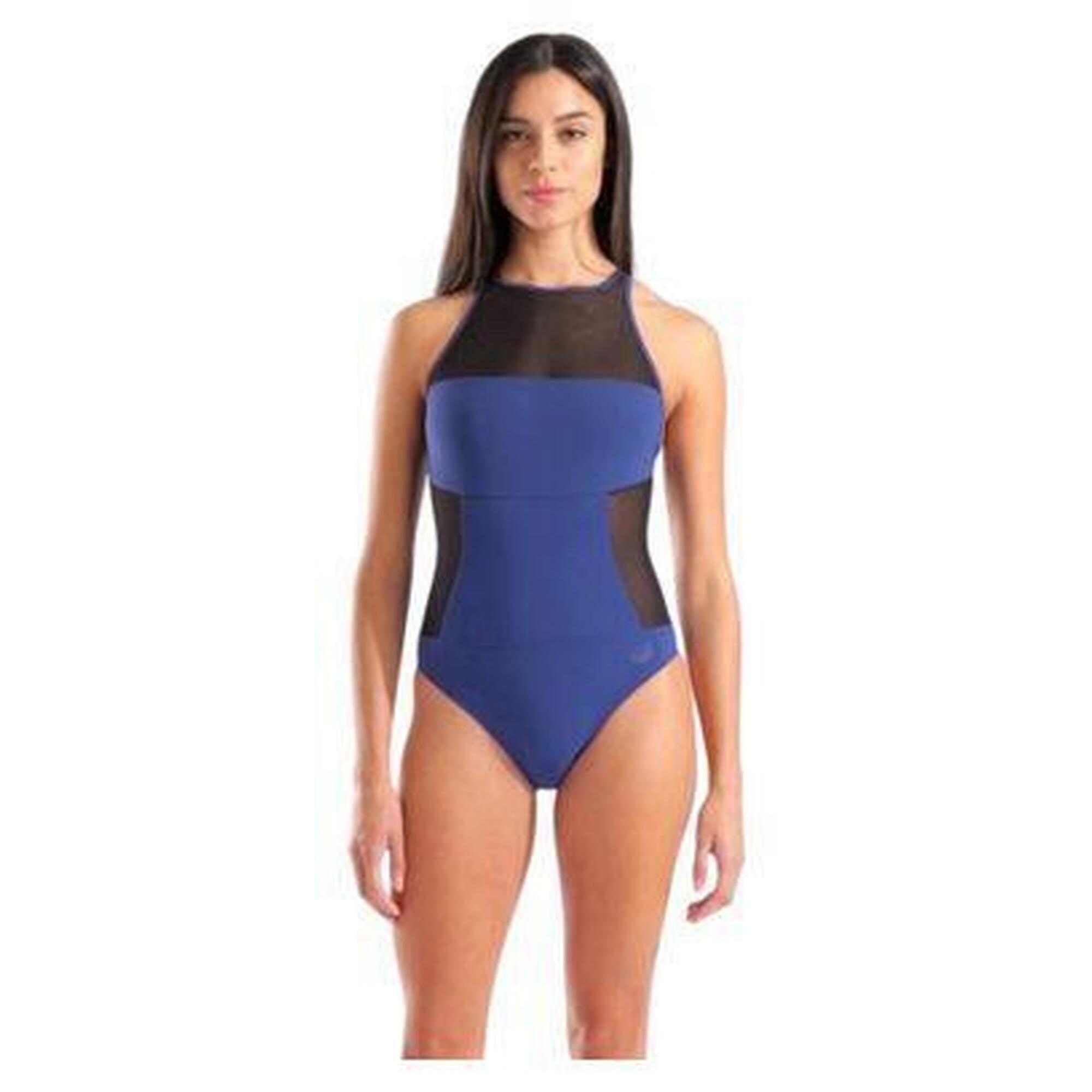 Arena - Maillot De Bain Arena Mesh Panels Dos Swim Pro Bleu Femme - Maillot De Bain 1 Pièce - Bleu - 42 M/l - Decathlon