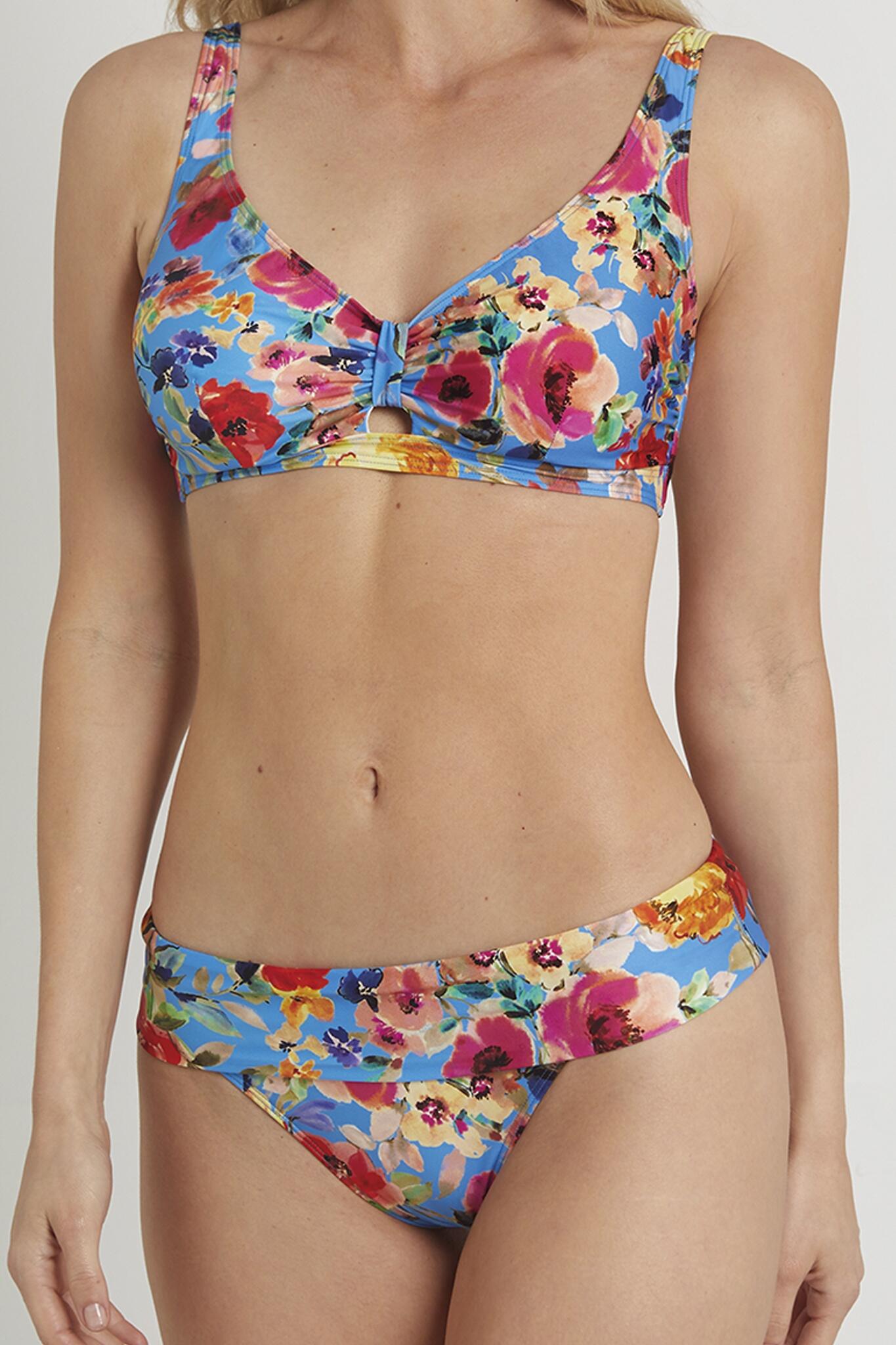 Bikini aros y tirantes regulables. Braga media-alta 3/4