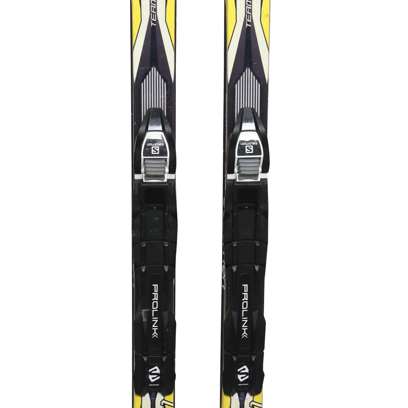 RECONDITIONNE - Ski De Fond Junior Salomon Team Racing Gr + Fixation 3/4