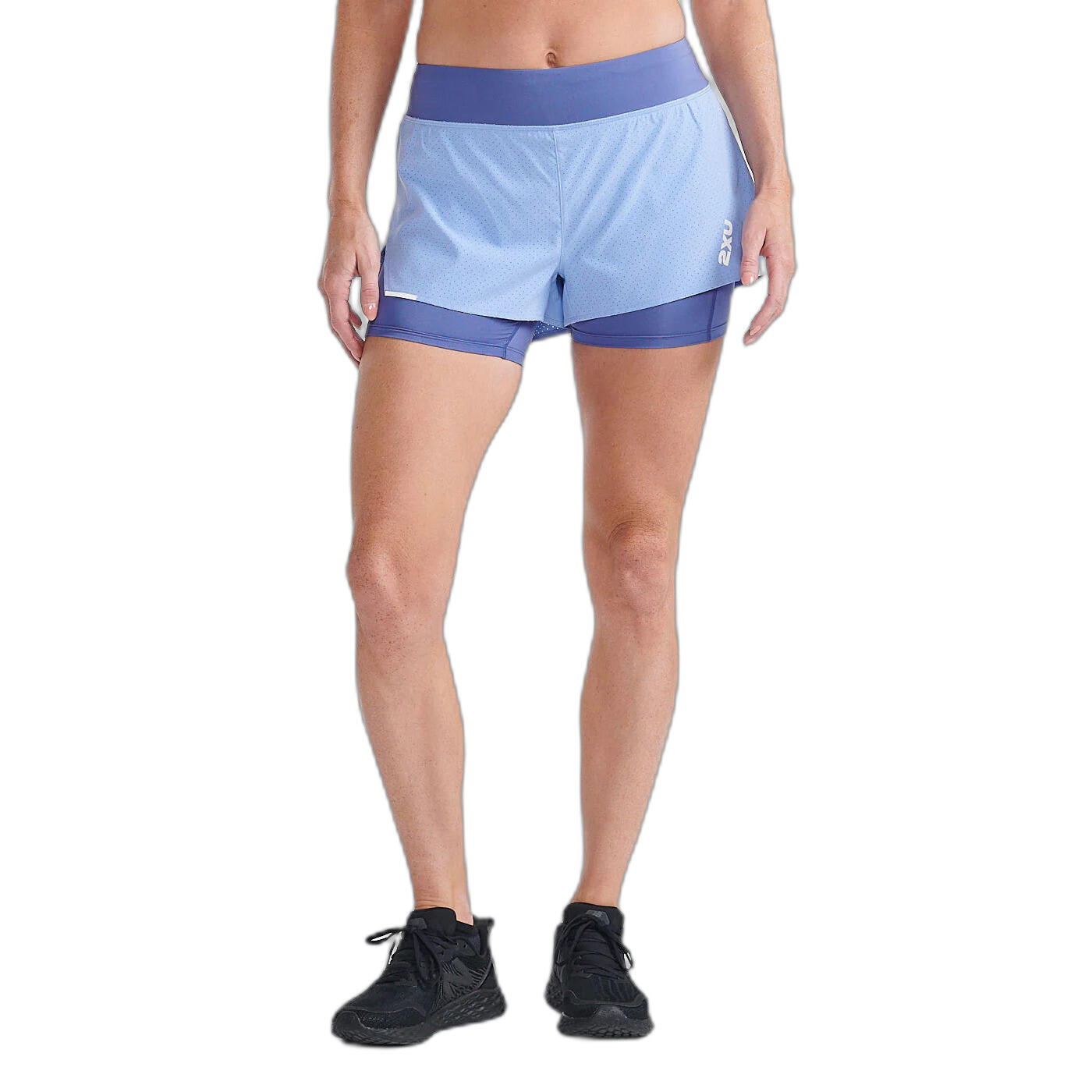 short sportif 2 en 1 aero 3 pouces pour femmes 2xu noir taille
