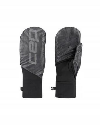 Rękawiczki sportowe ciepłe Pro Run 2w1 unisex czarne Core Run CEP