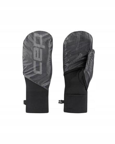Rękawiczki sportowe ciepłe Pro Run 2w1 unisex czarne Core Run CEP