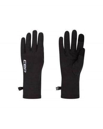 Rękawiczki sportowe na zimę z wełną merino unisex czarne Core Run CEP