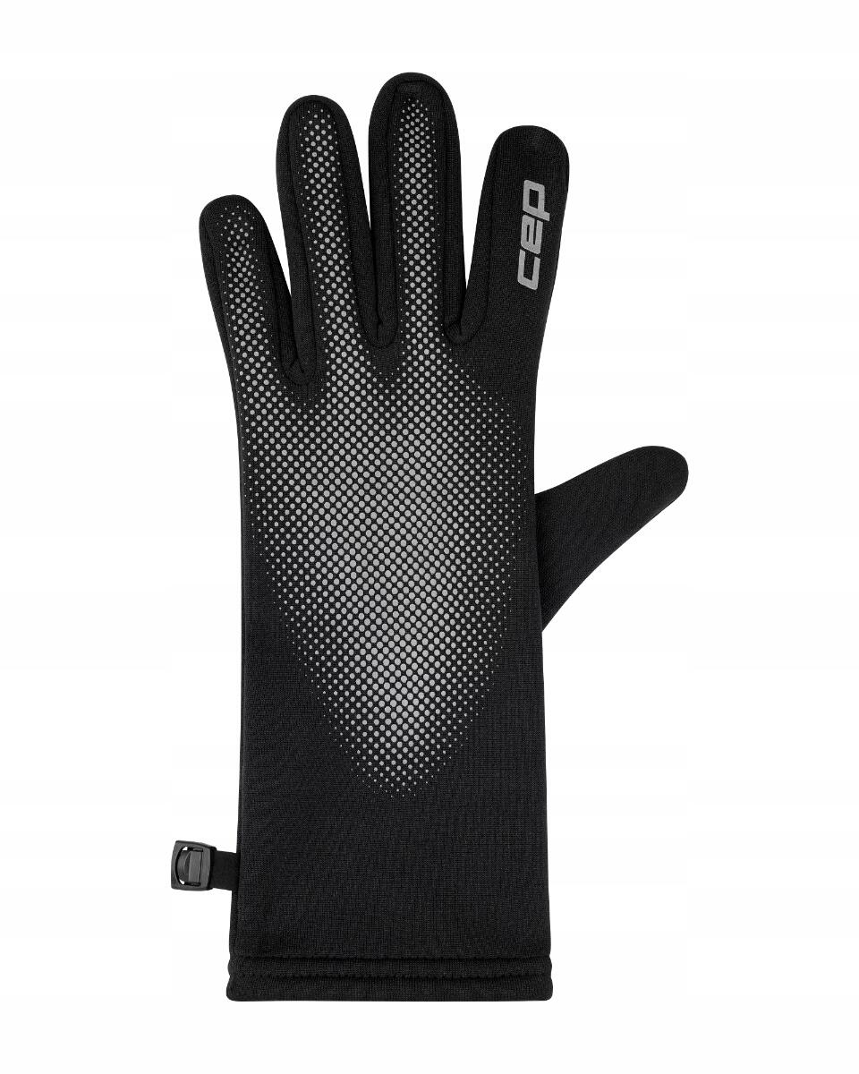 Rękawiczki sportowe odblaskowe unisex czarne Core Run CEP 2/7
