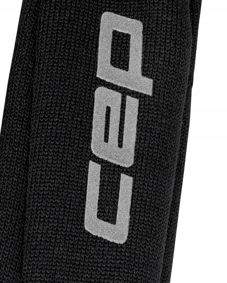 Rękawiczki sportowe odblaskowe unisex czarne Core Run CEP 5/7
