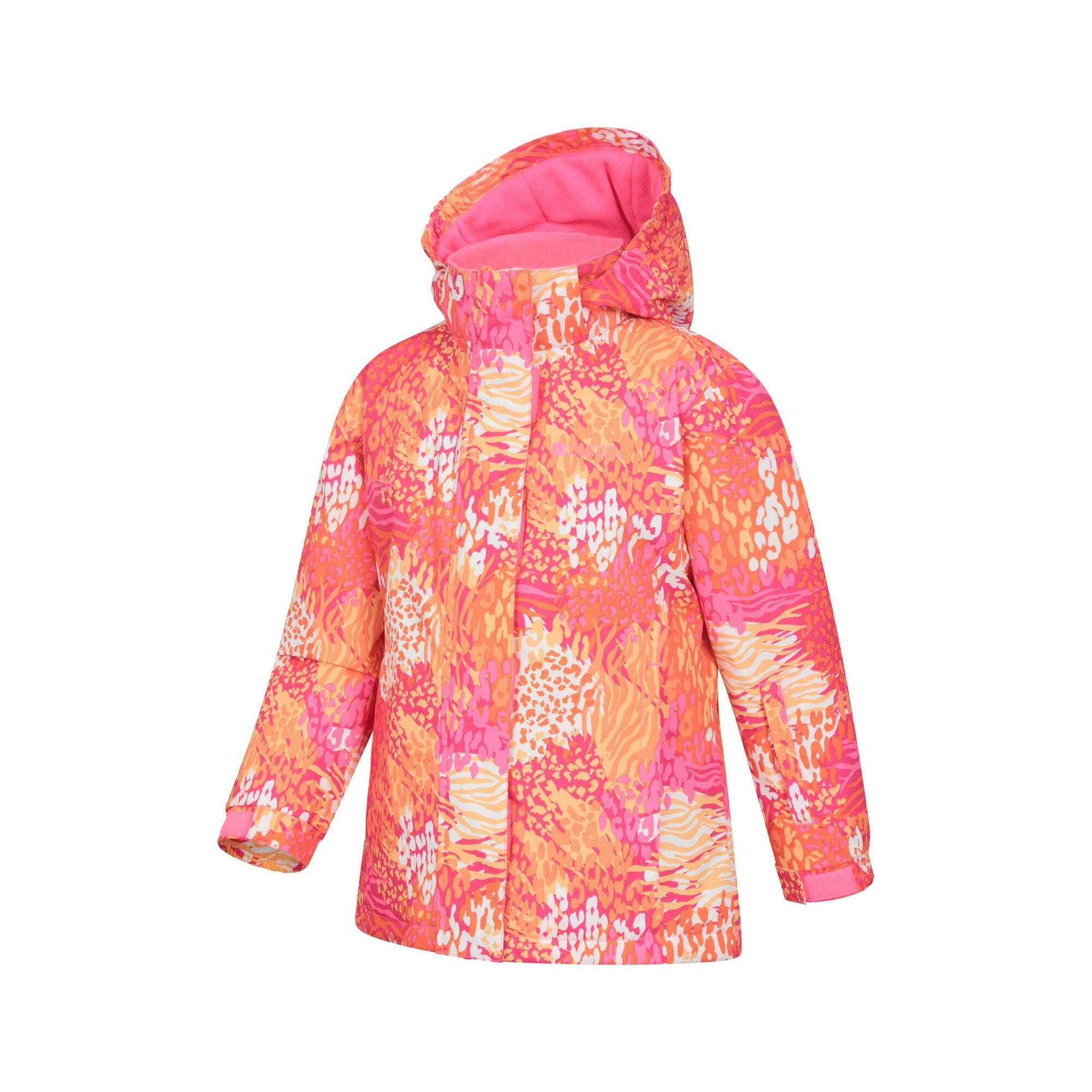 Giacca Da Sci Acquerello Bambini Mountain Warehouse Snowdrop Arancione Acceso 3/4