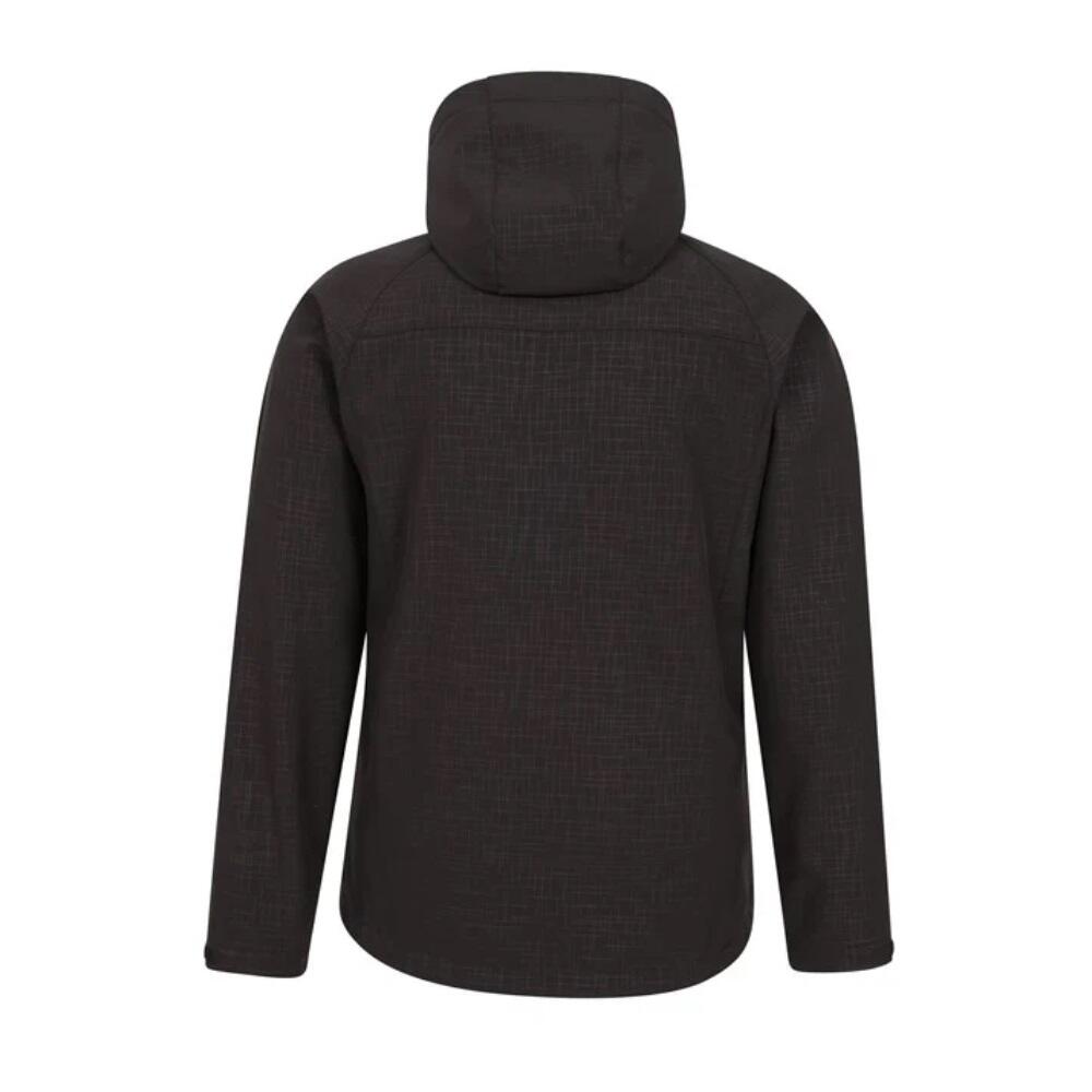 Giacca Soft Shell Stampato Idrorepellente Uomo Mountain Warehouse Exodus Nero 2/3