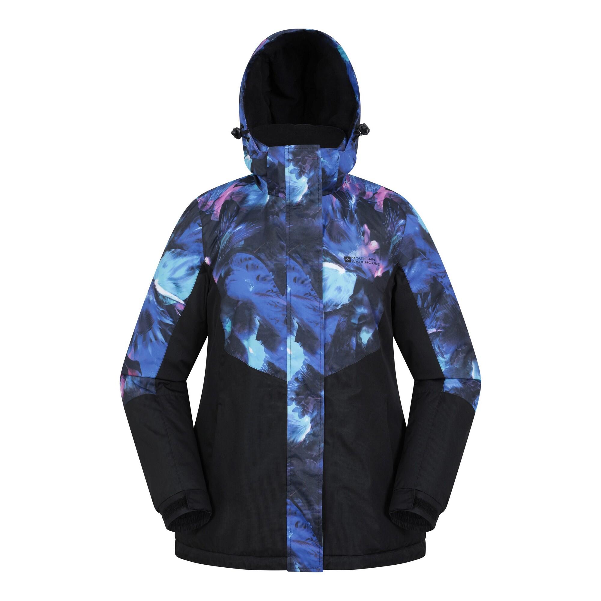 MOUNTAIN WAREHOUSE Womens/Ladies Dawn II Printed Ski Jacket (Bright Blue)
