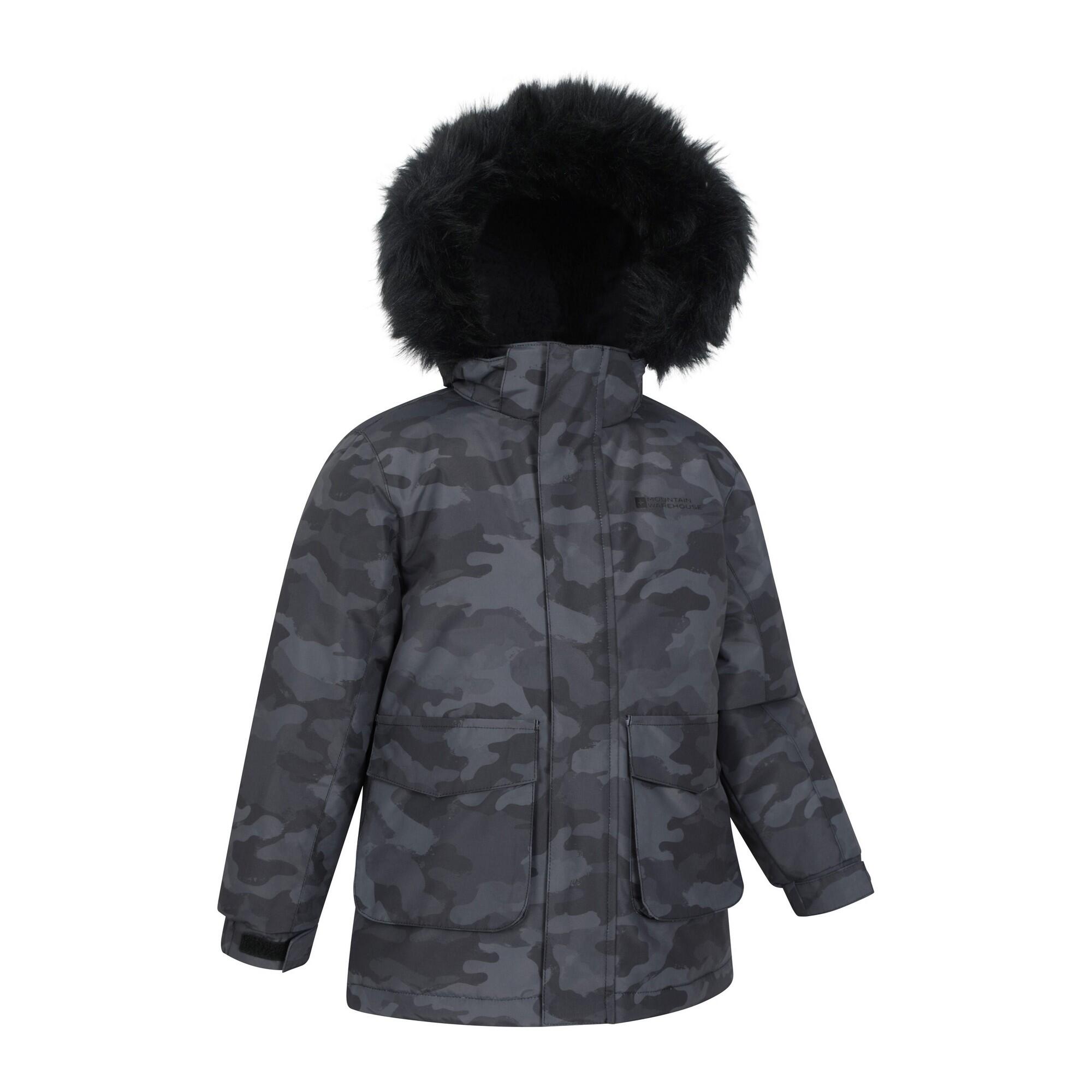 MOUNTAIN WAREHOUSE Giacca Mimetica Impermeabile Bambini Mountain Warehouse Ranger Nero