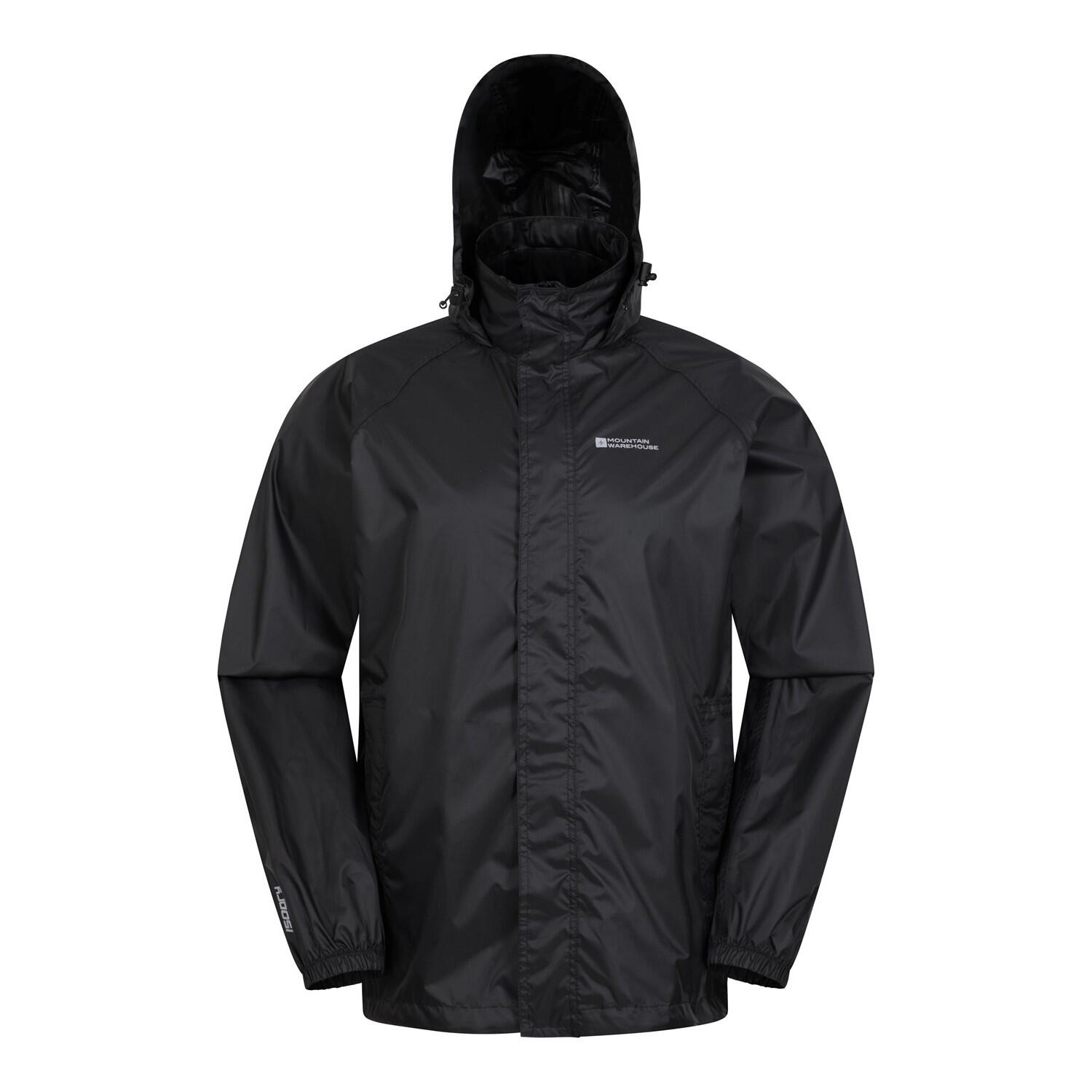 MOUNTAIN WAREHOUSE Mens Pakka II Waterproof Jacket (Black)