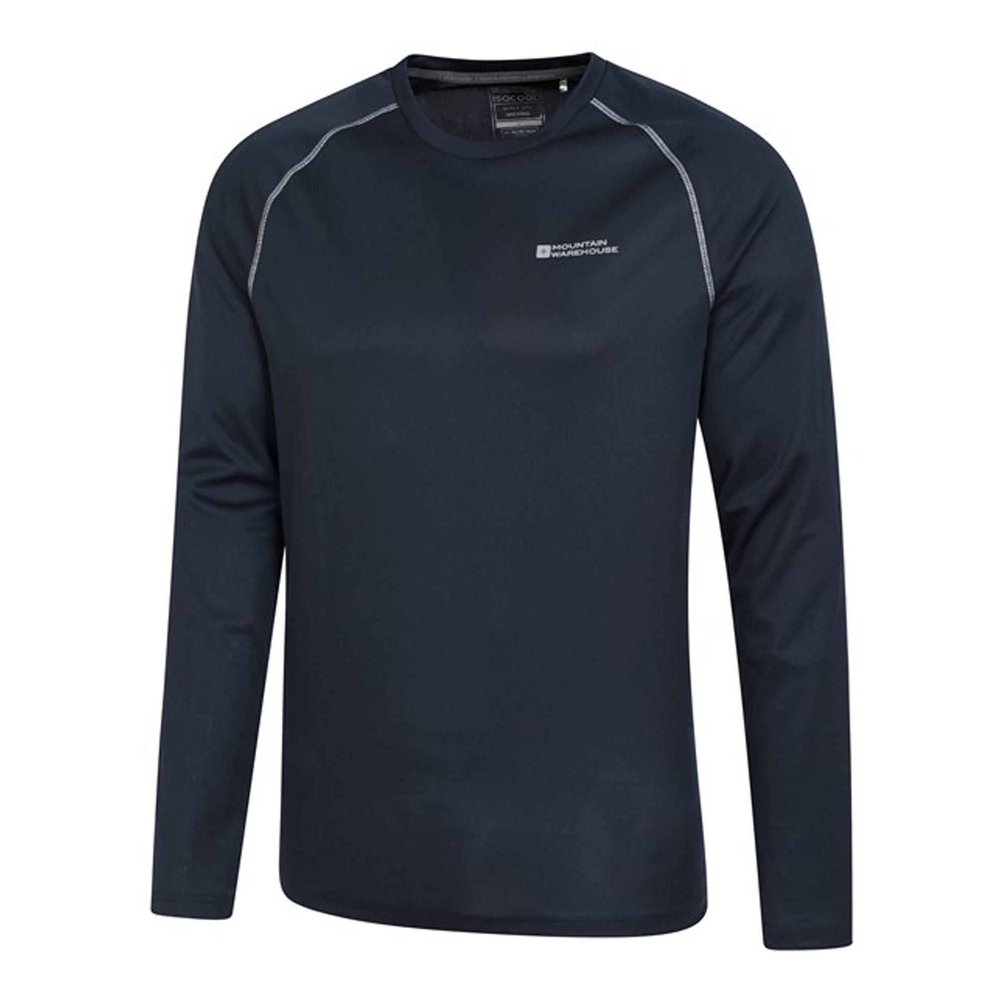 Mens Endurance LongSleeved TShirt (Navy) 3/4
