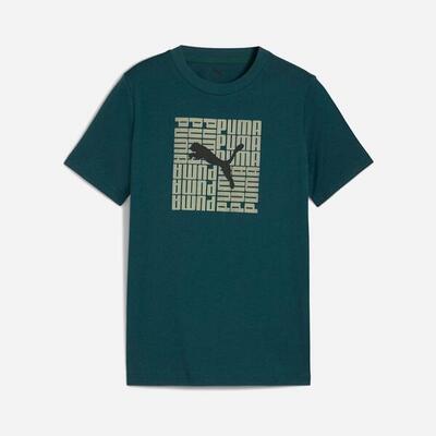 Kinder t-shirt puma graphic box tee b groen