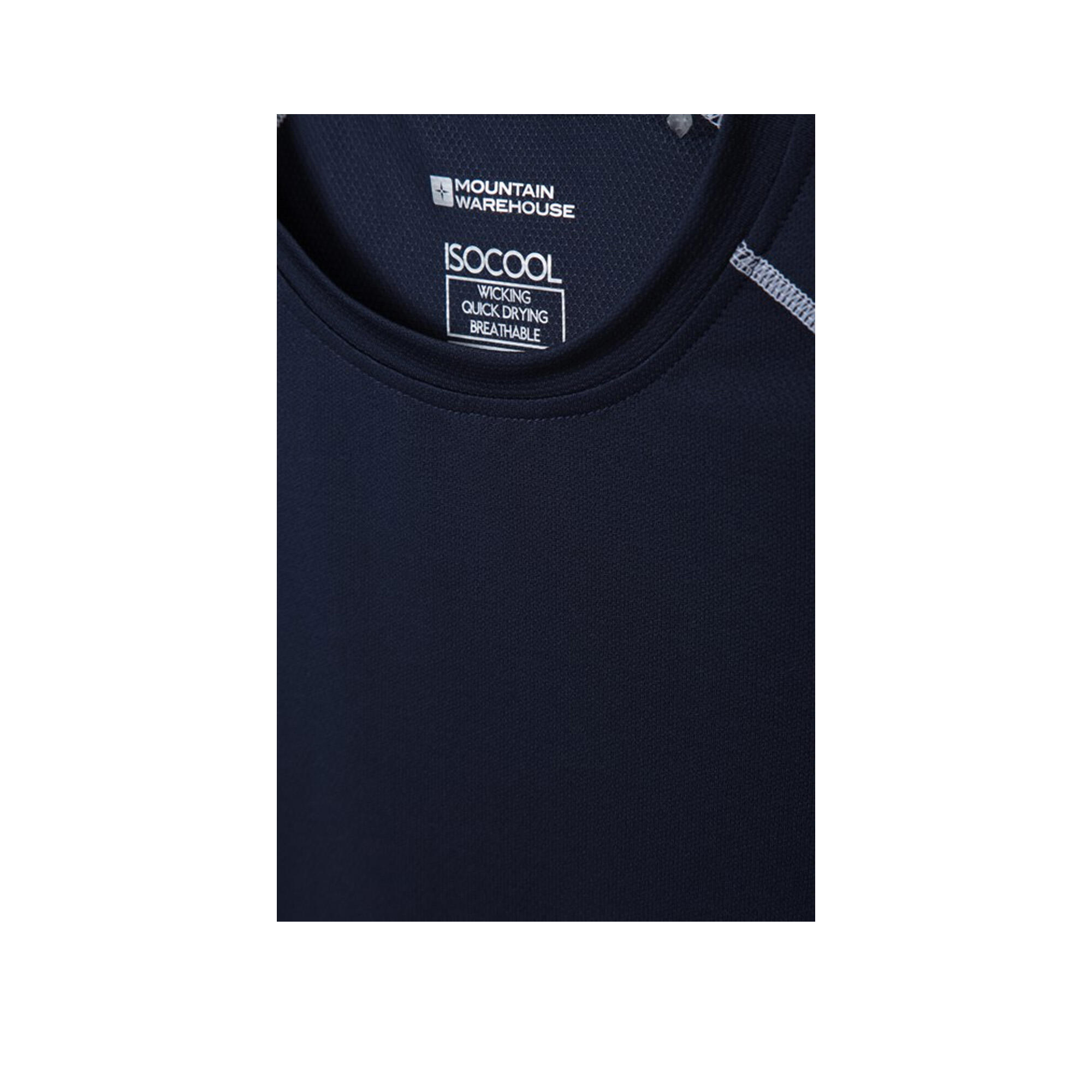 Maglietta Traspirante Uomo Mountain Warehouse Endurance Blu Navy 3/3
