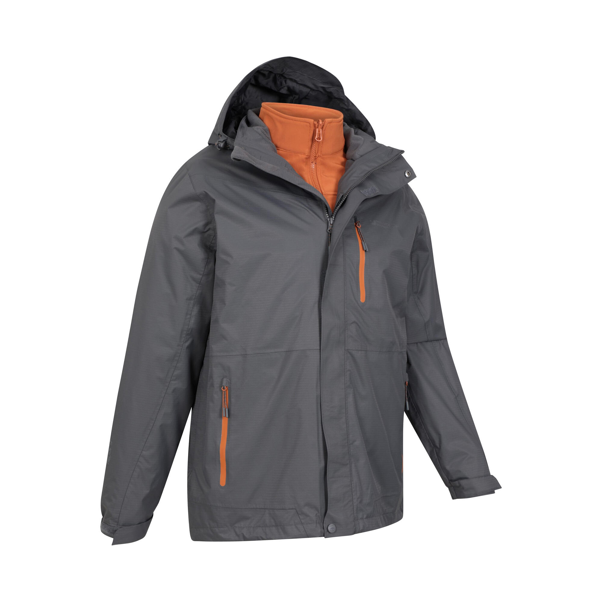 "Bracken Extreme" Jacke, wasserfest 3 in 1 für Herren Holzkohle 4/4