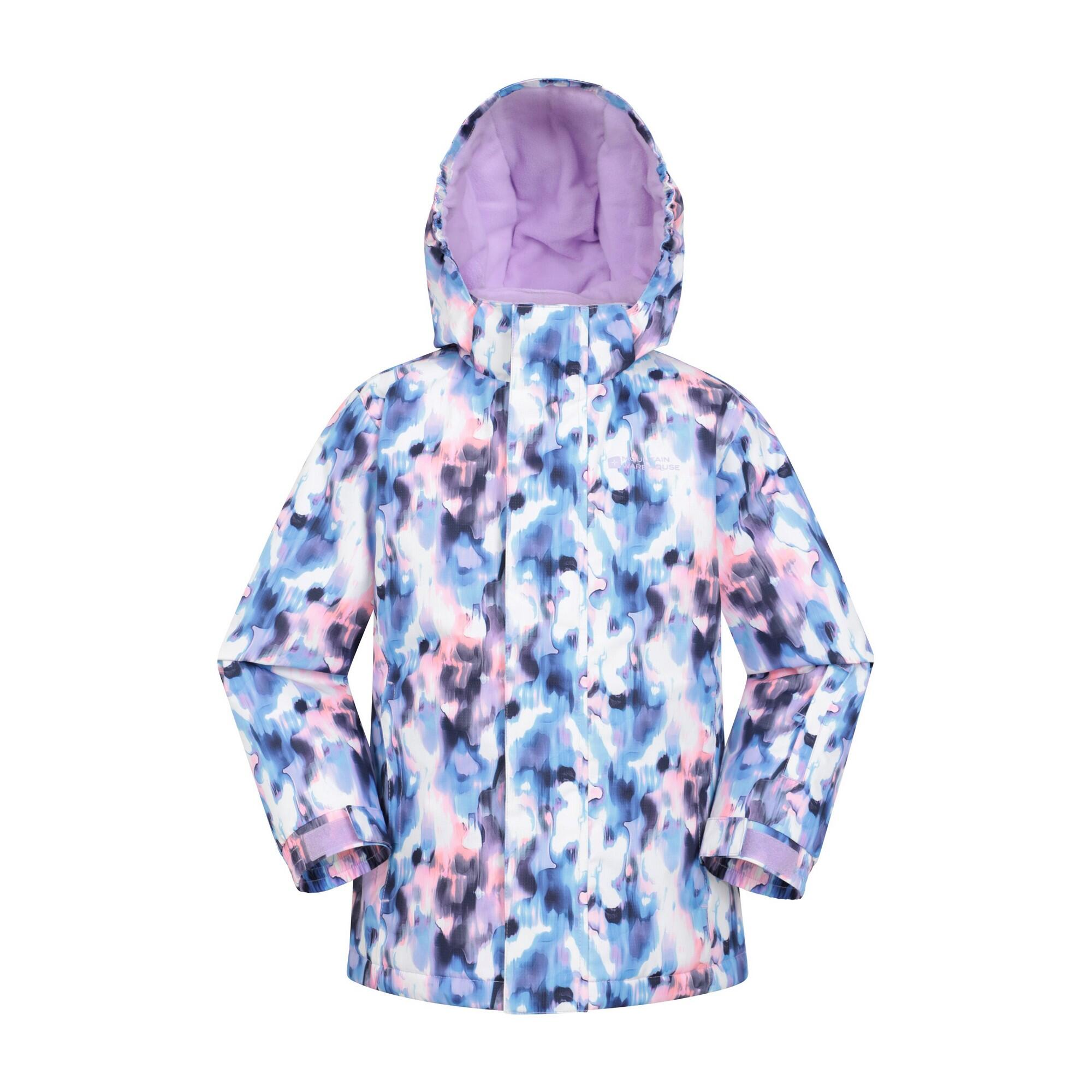 Childrens/Kids Patterned Ski Jacket & Trousers (Purple) 3/4