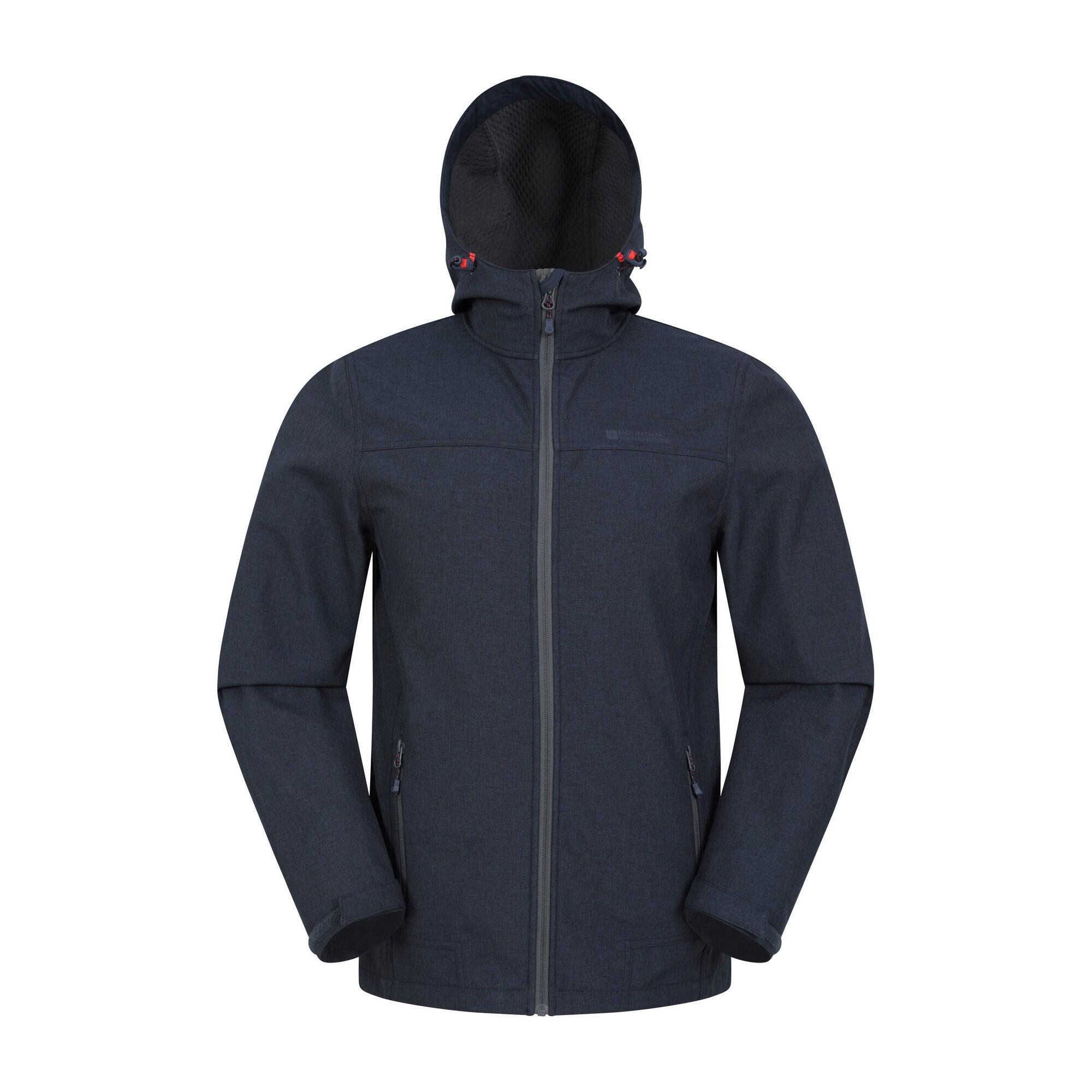 MOUNTAIN WAREHOUSE Mens Reykjavik Softshell Windproof Jacket (Navy)