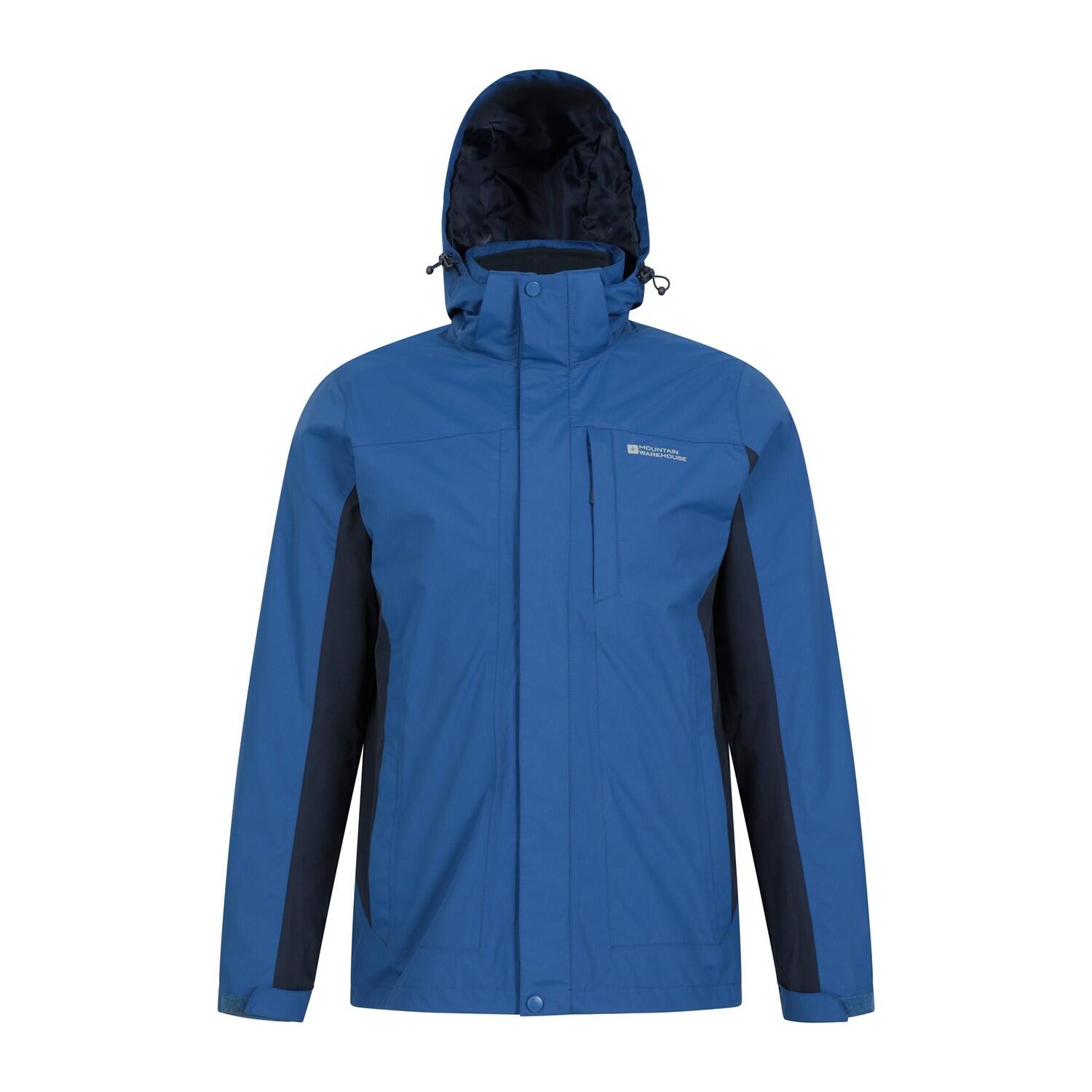 MOUNTAIN WAREHOUSE Mens Thunderstorm 3 in 1 Waterproof Jacket (Blue)