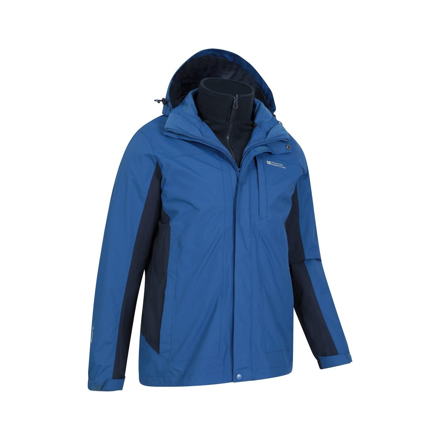 "Thunderstorm" Jacke, wasserfest 3 in 1 für Herren Blau 4/4