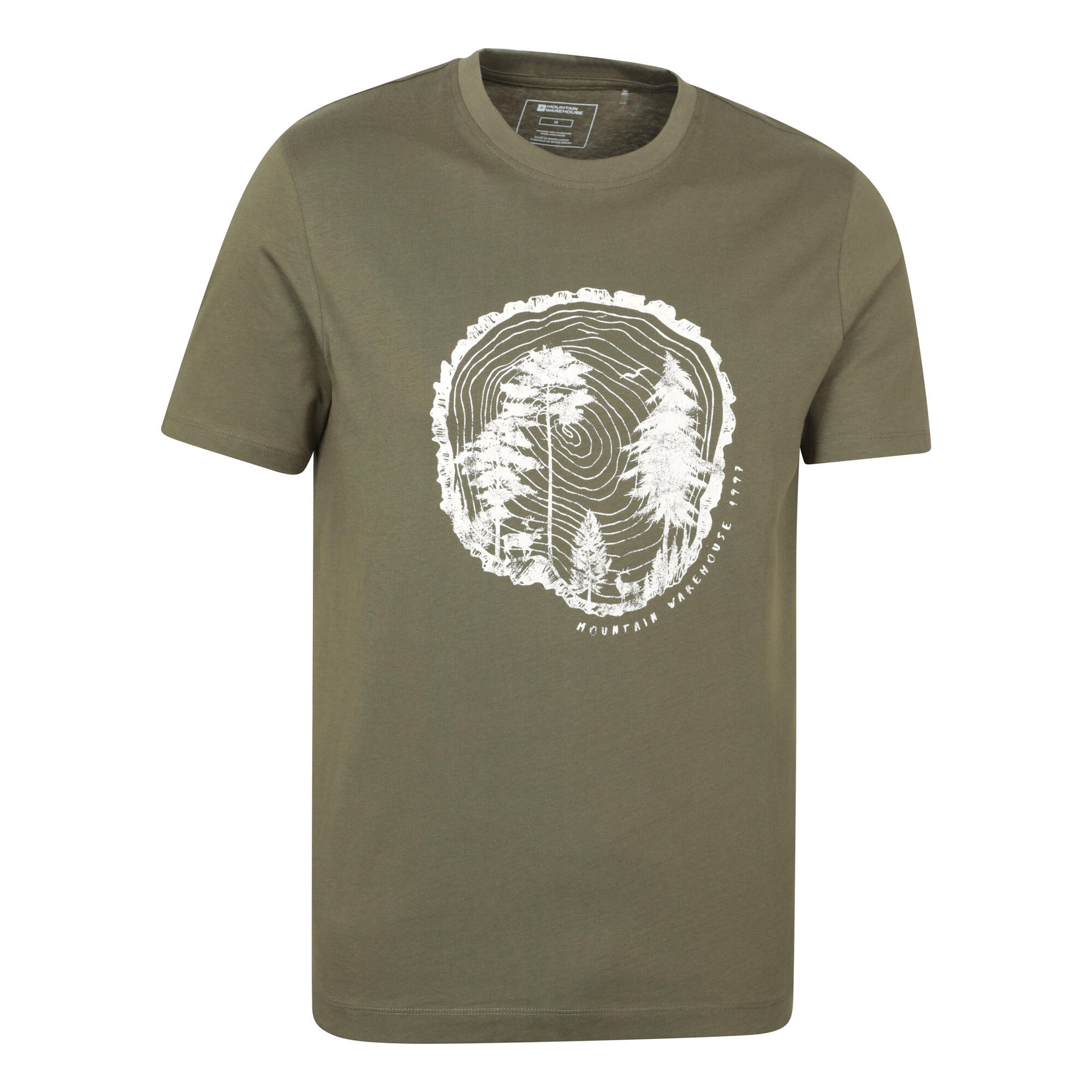 Mens Off The Beaten Track TShirt (Khaki Green) 3/4