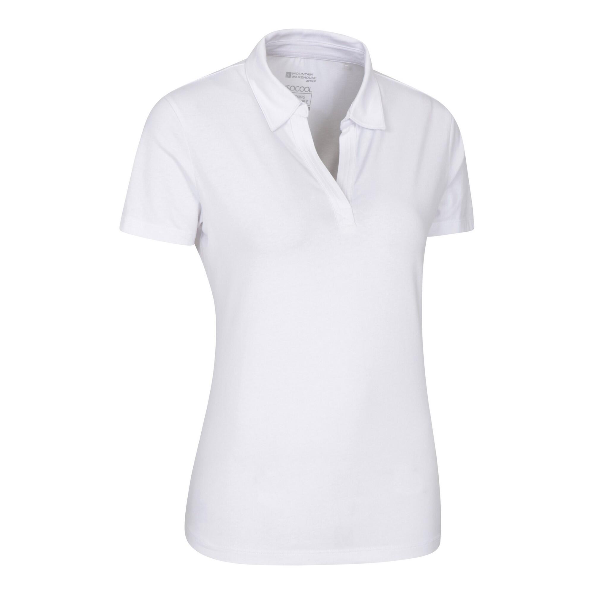 Poloshirt Mit UVSchutz für Damen Weiß 4/4