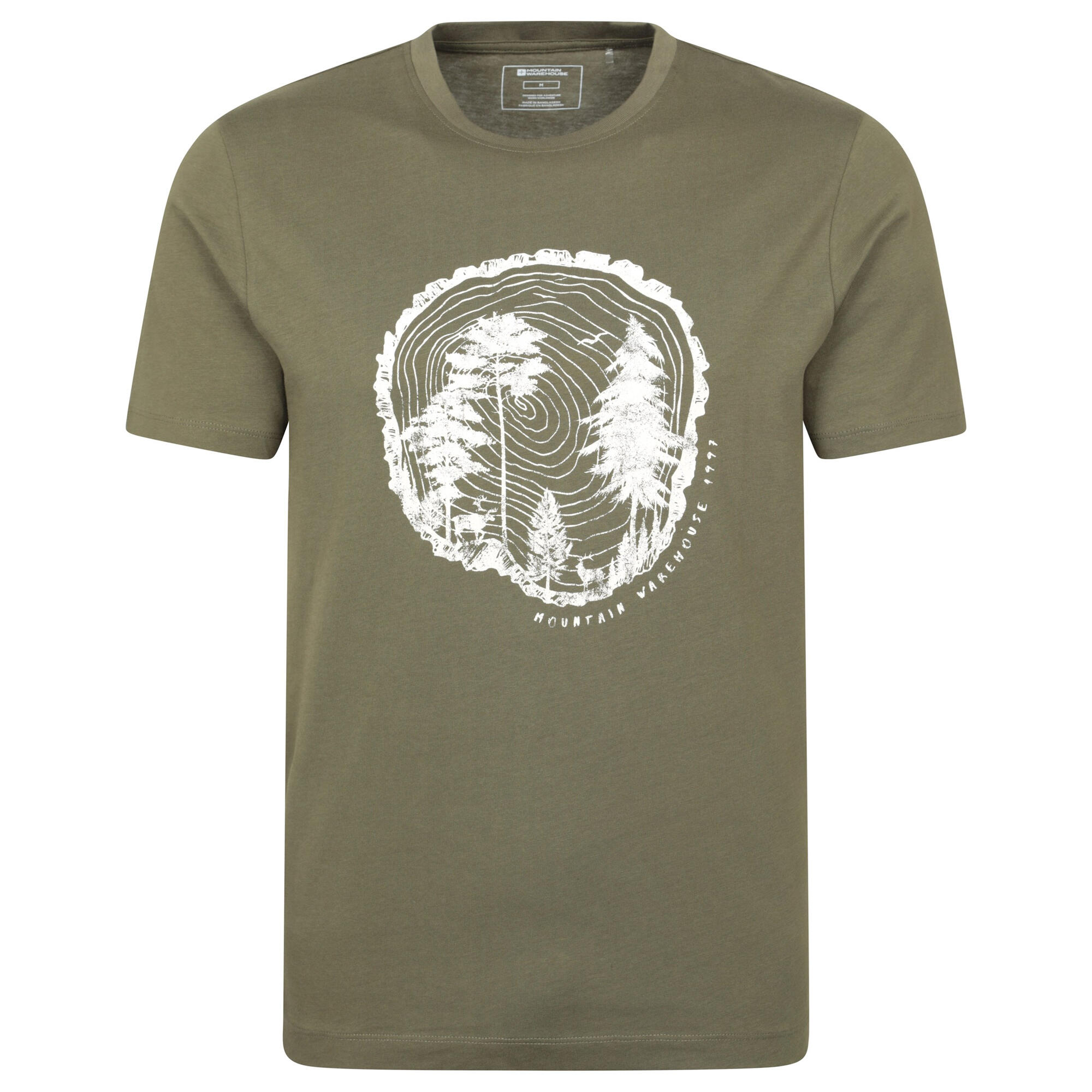 MOUNTAIN WAREHOUSE Mens Off The Beaten Track TShirt (Khaki Green)