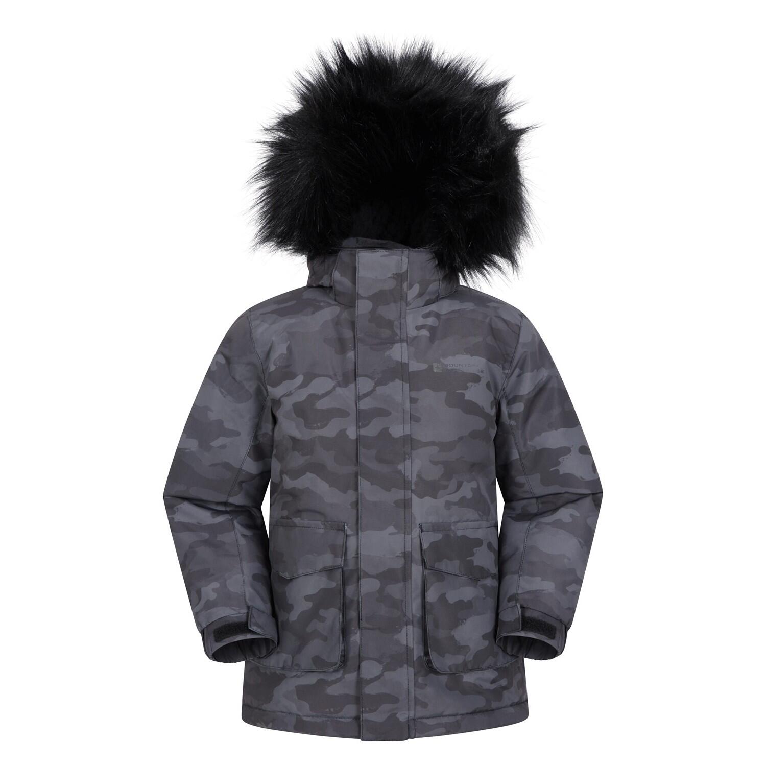 MOUNTAIN WAREHOUSE Childrens/Kids Ranger Camouflage Water Resistant Jacket (Grey)