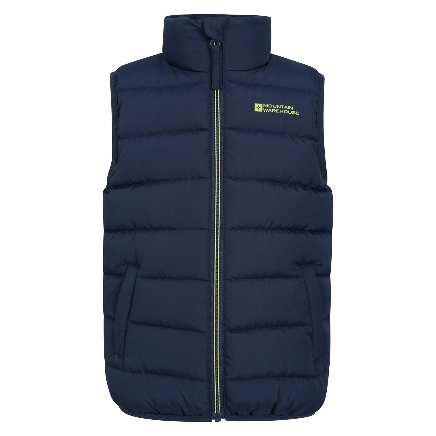 MOUNTAIN WAREHOUSE Childrens/Kids Rocko Plain Padded Gilet (Dark Blue)