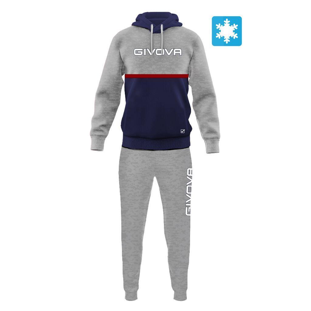 GIVOVA Dres męski Italia 106, polar, dwukolorowy, kaptur, rozmiar 2XS